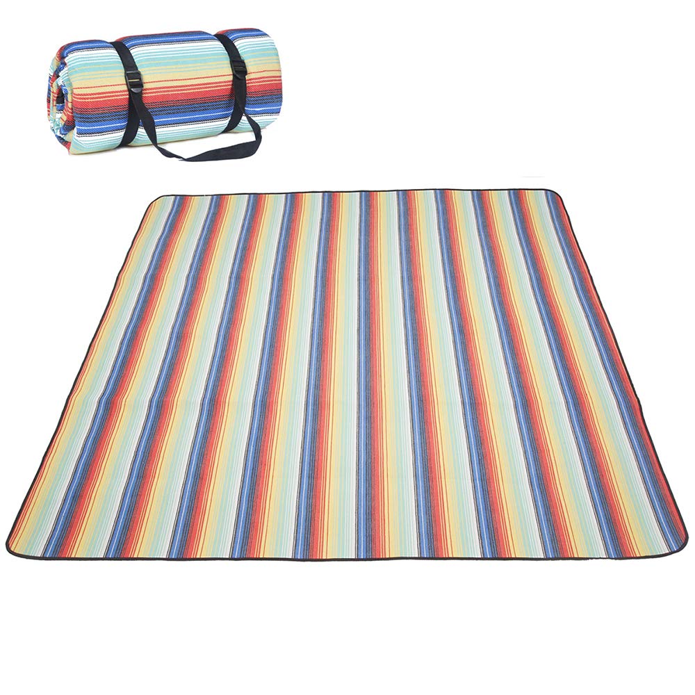 200 x 200cm Couvertures Tapis de Pique-Nique Imperméable Résistant à l'Humidité Tapis de Plage, Format Pliable Tapis pour Camping Voyage Jardin Nappe, A