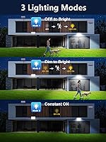 Vista 6 de 400 luces solares LED para exteriores, luces solares impermeables IP67 con cable de 16.4 pies, 3 modos y sensor de movimiento de control remoto, luz