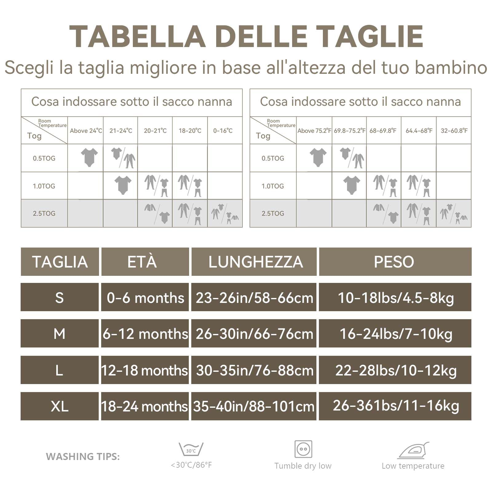 Sacco nanna per neonati 1.0 Tog, confezione da 2, in morbidissimo rayon di bambù, sacco nanna in fibra di bambù biologica per neonati, ideale per primavera, estate e autunno(Grigio,S)