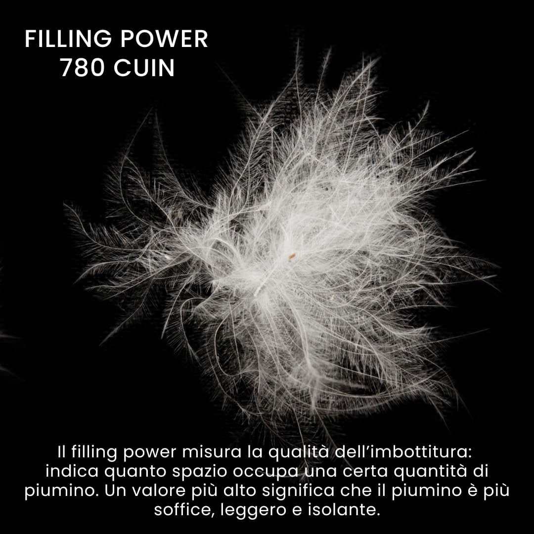 Zenoni & Colombi Piumino Matrimoniale 4 Stagioni in 100% Fiocco di Piumino D'Oca Vergine Siberiano, Set Campiglio Piumone Autunnale + Piumone Primaverile Made in Italy (4 Stagioni, 250x215cm)