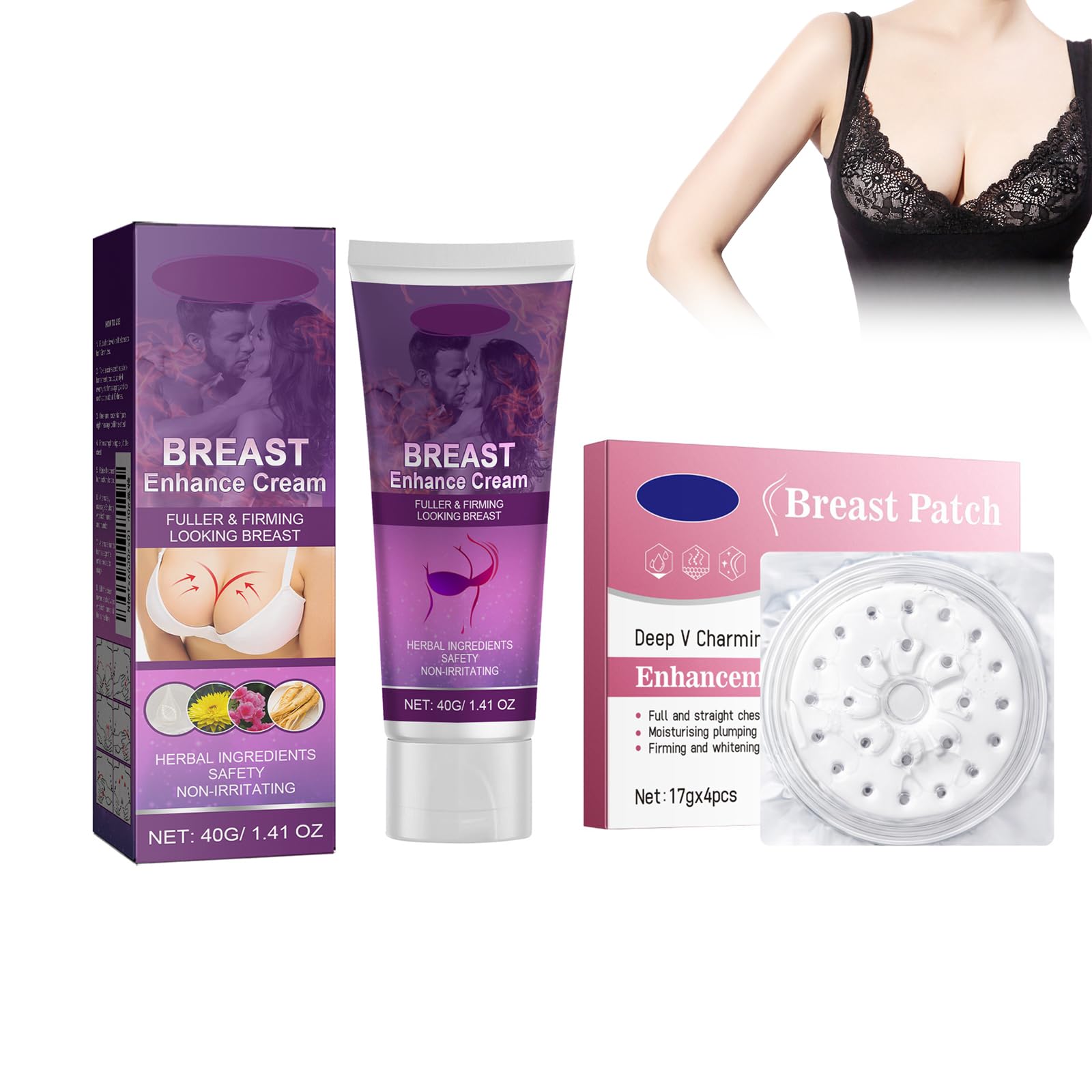 15 Crème d'amélioration de la Poitrine, Creme Augmentante et Hydratante pour la Poitrine, Crème Raffermissante Et Lifting Pour Les Seins serum De Massage Du Sein Creme