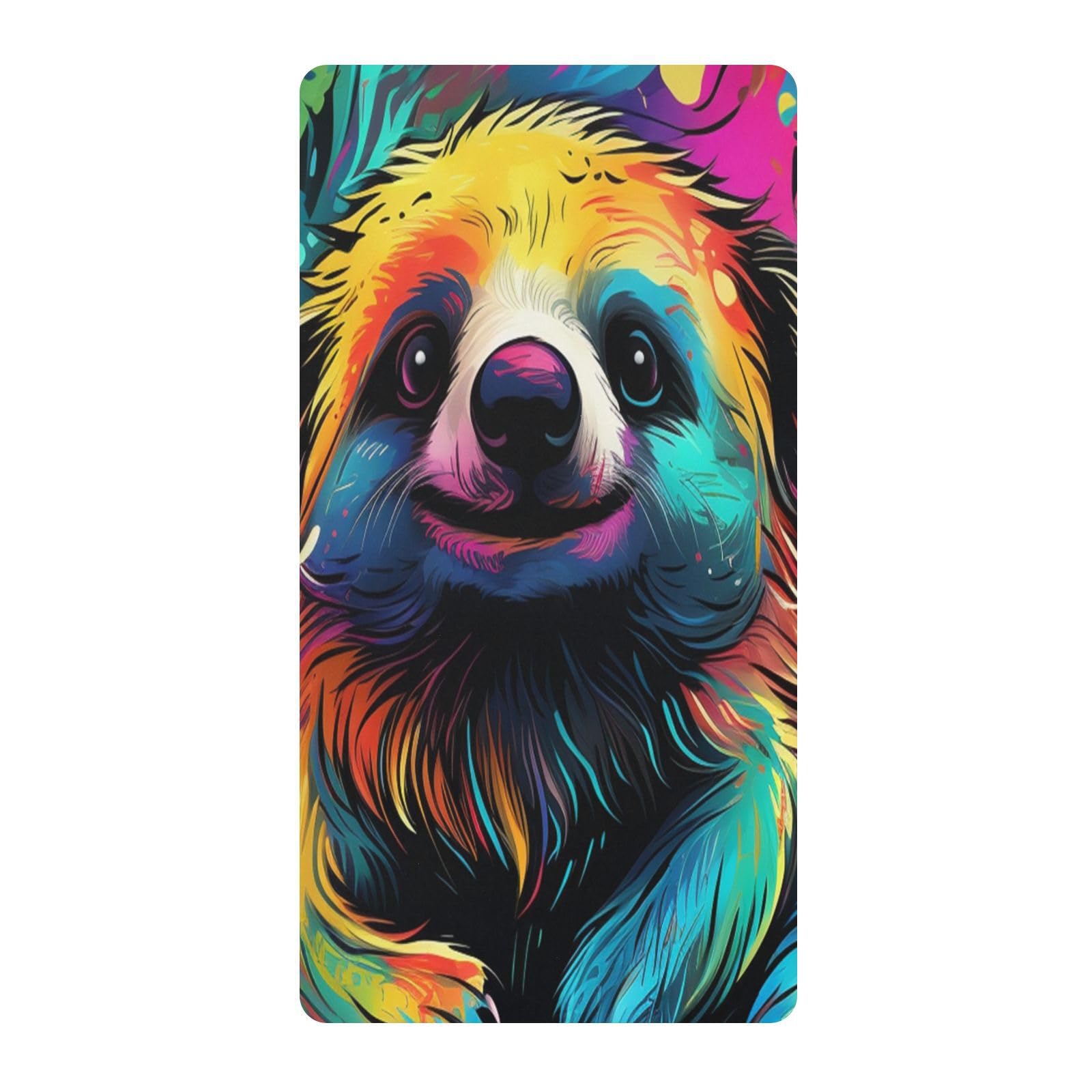 Colorido Oso Perrito Sábana de Cuna para Niños Pequeños,Sábanas de Algodón Suave para Bebés Aptas para Colchón Corralito