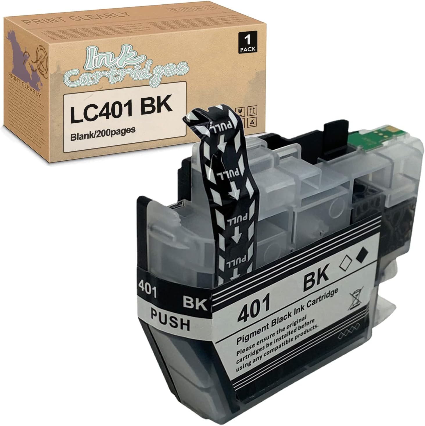 Compatible LC 401 High Yield Black Ink Cartridges