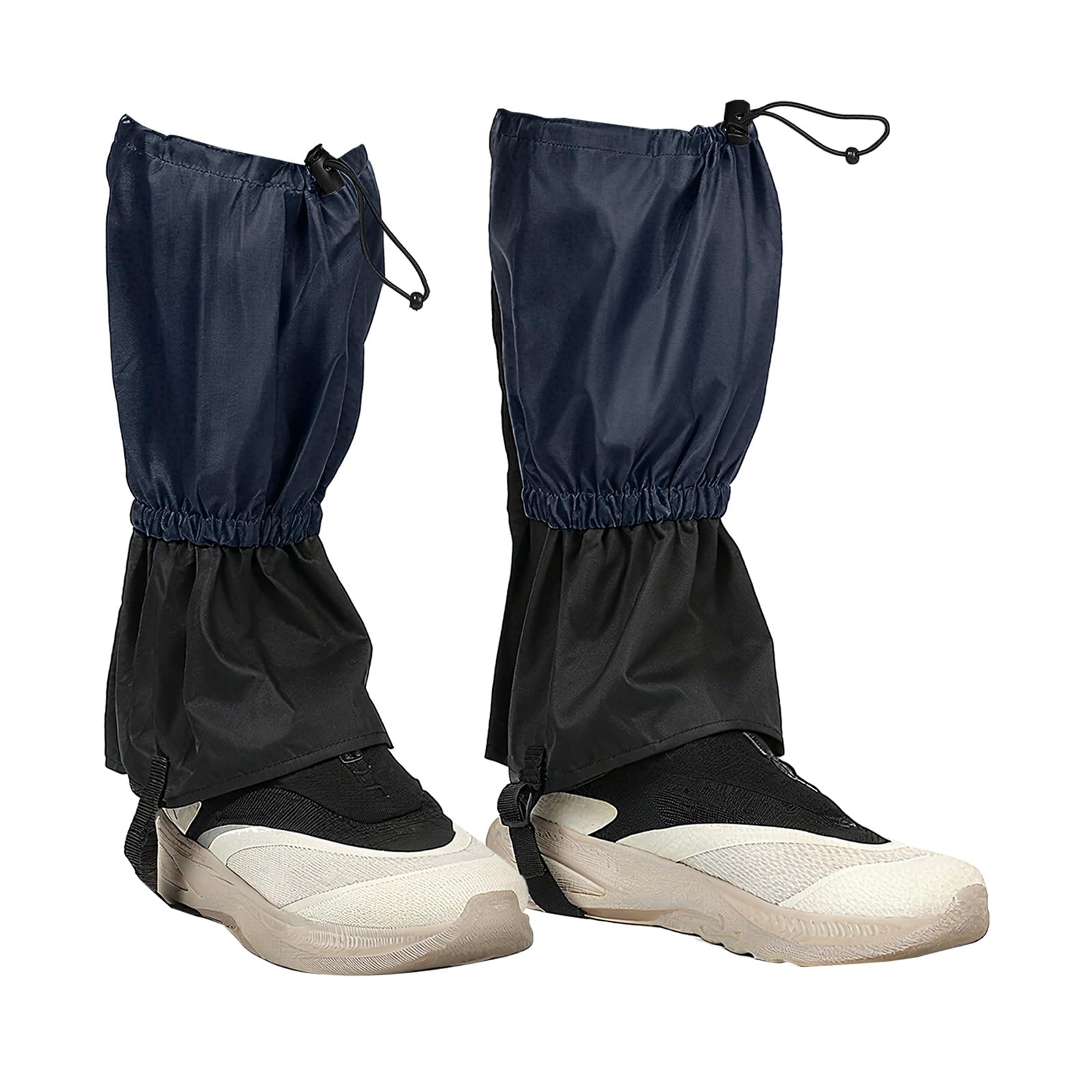 YELARXI Leg Gaiters, Snow Gaiters for Hiking Waterproof Adjustable Lightweight Snow Boot Guards with Foot Strap -Fitting for (Snowshoeing/Hiking/Hunting/Climbing), 14" & Navy Blue — image 1