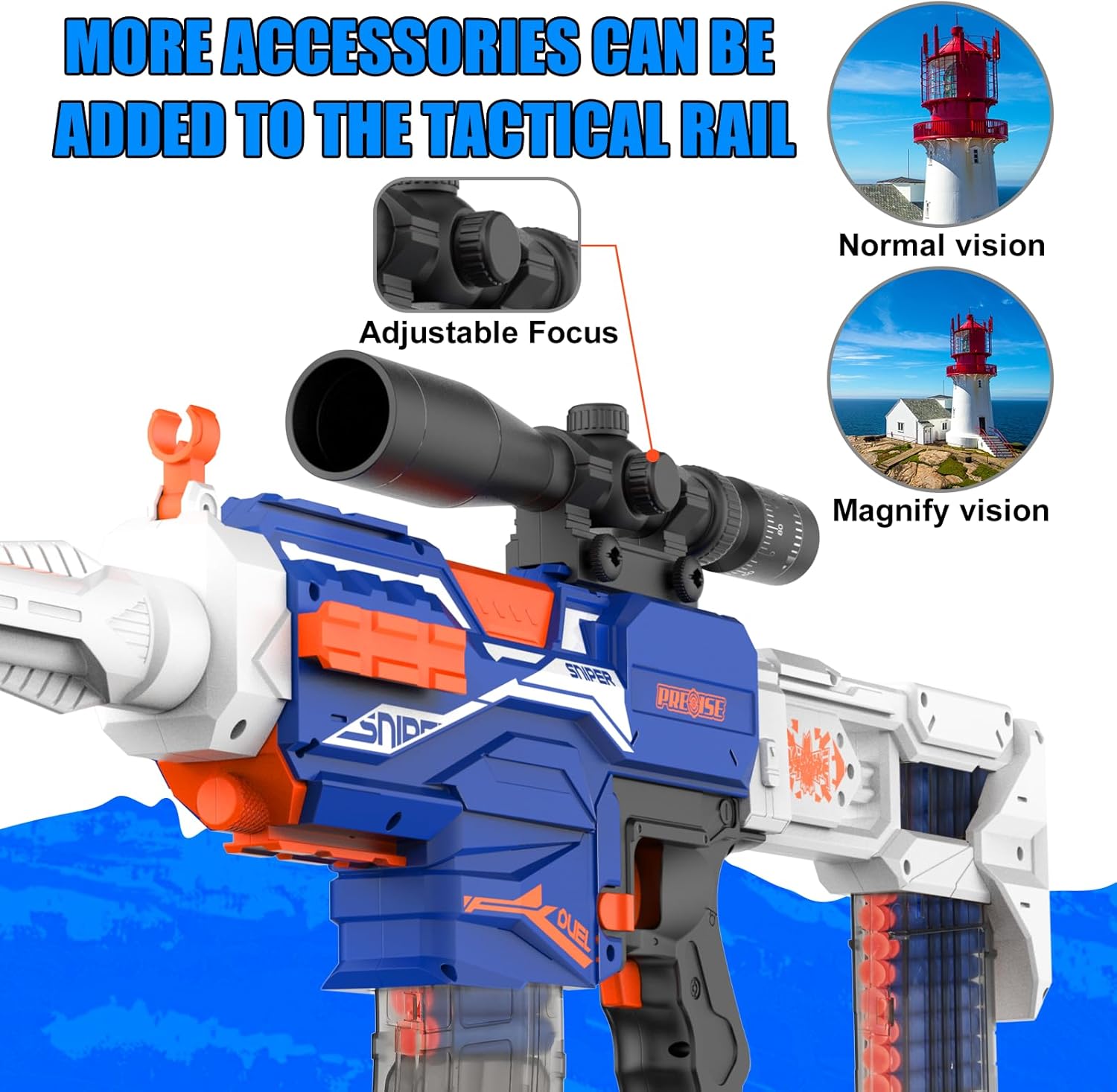 Automatic Toy Gun with Tactical Vest Set, 150 Darts, Scope,Detachable Stock & Dual Fire Modes | Rechargeable Electric Toy Gun for Kids Ages 8-12, Birthday & Xmas Gifts