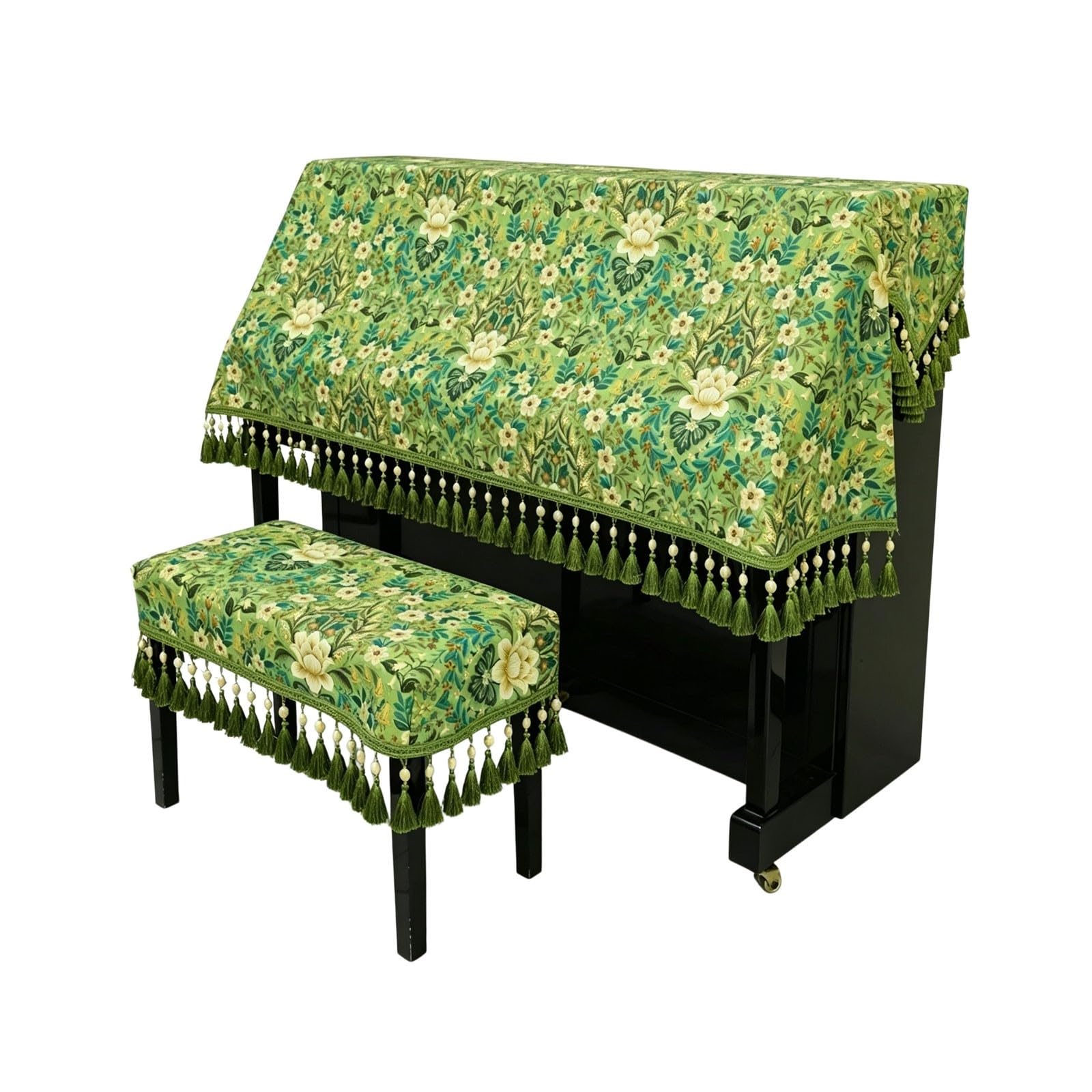 Pokrowiec na pianino, odporny na kurz, zdobiony, pogrubiony(Single Bench Cover)