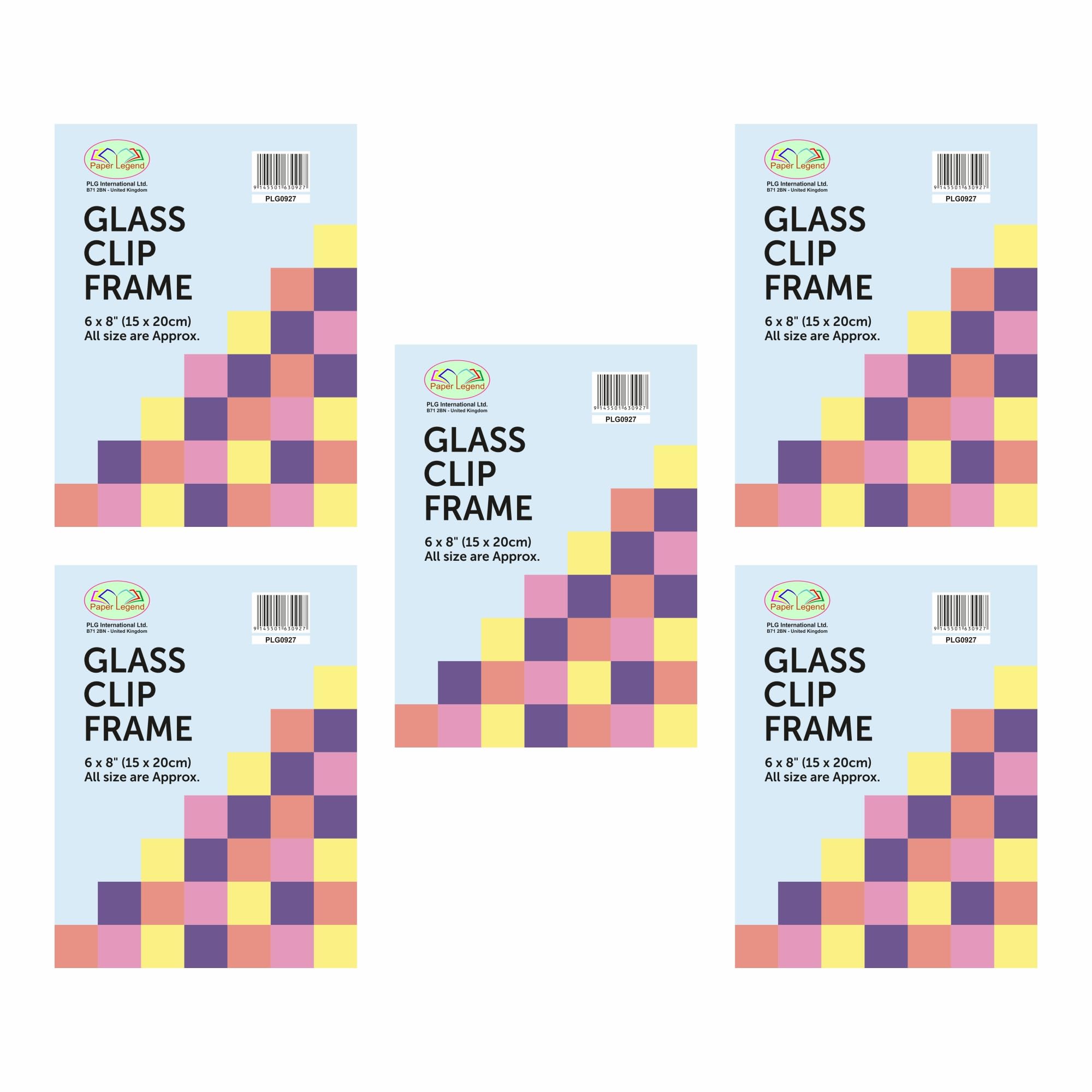 M1SS Clip Frame Picture Photo Frames Poster Frameless (Pack of 5, 8x6 Glass) โ image 1