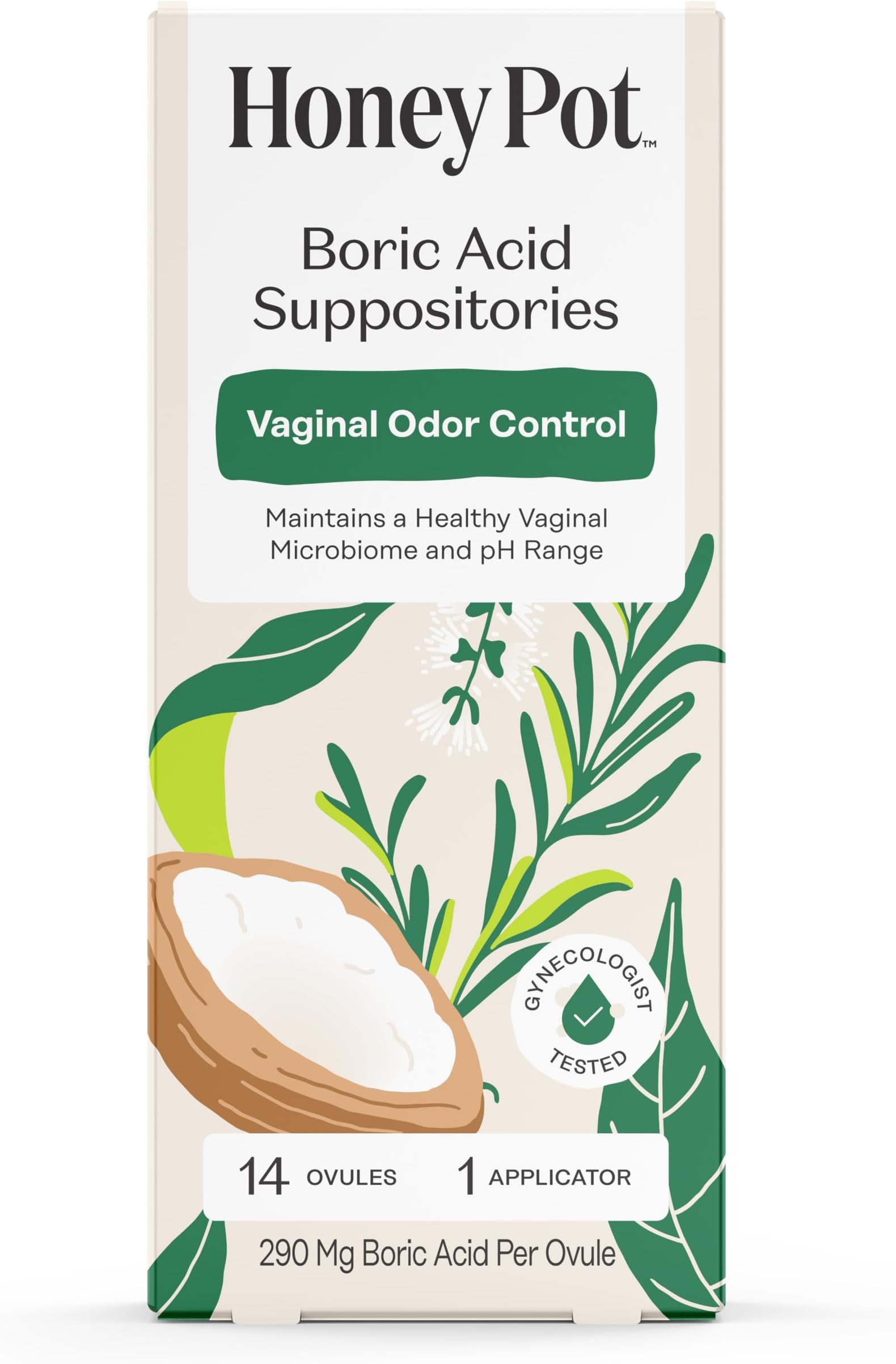 The Honey Pot Company โ 7 Day Boric Acid & Herbs Suppositories