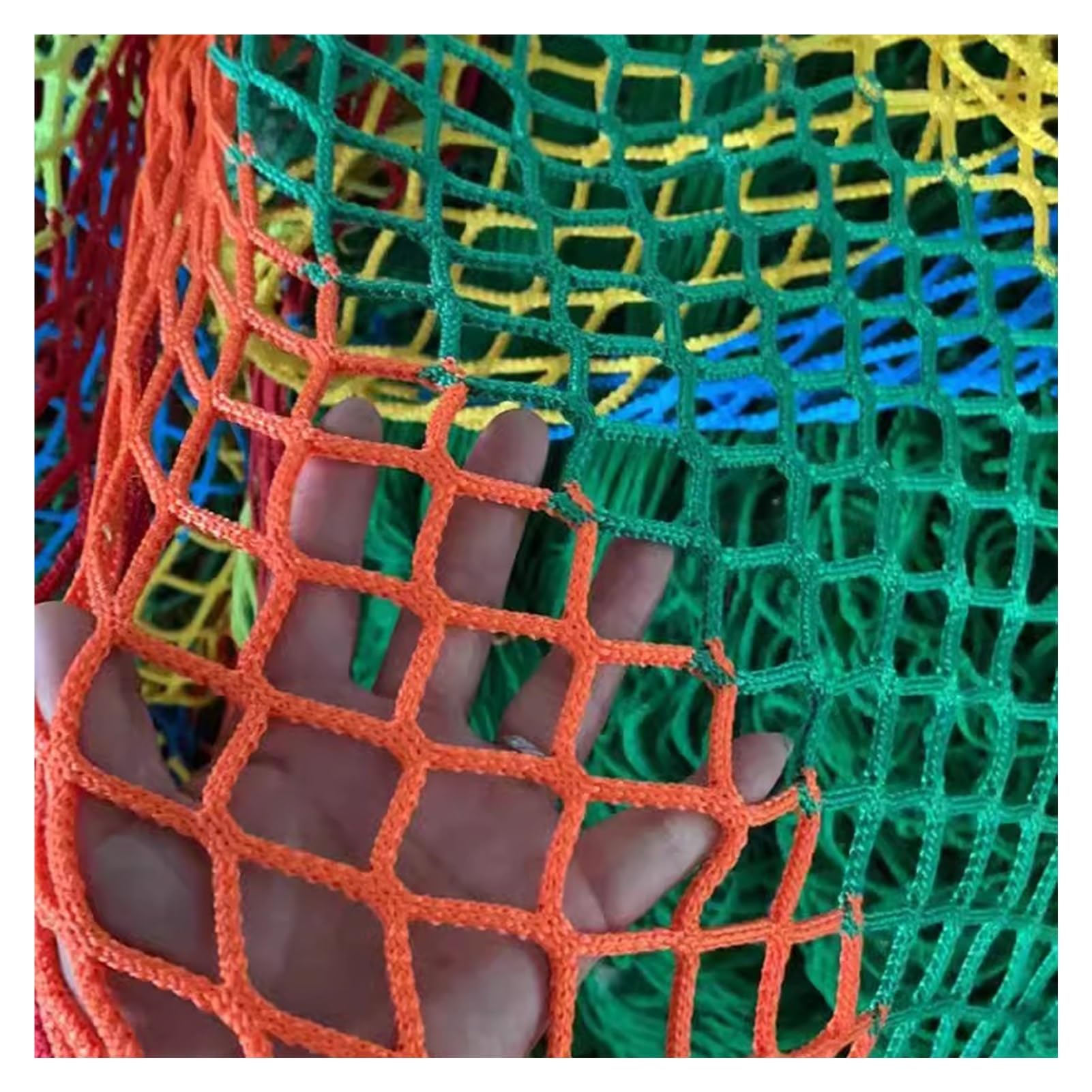 DTVEW Rope Netting Safety Netting for Railings Climbing Cargo Net for Playground 4cm/5mm Patio Fence Protection Net Anti-Fall Rope Netting(Size:0.5x6m)