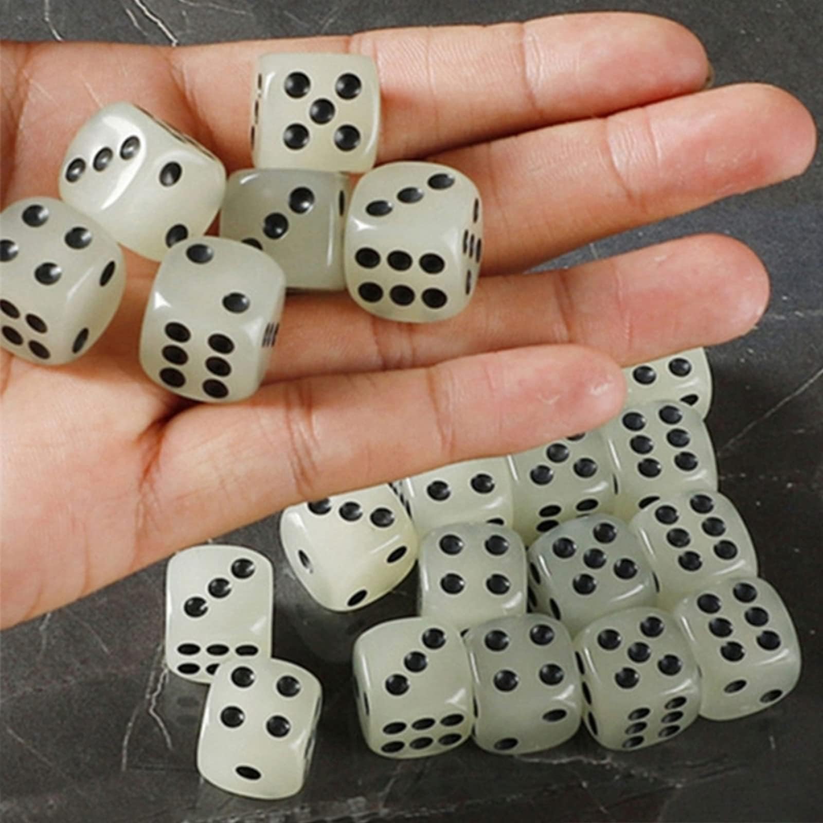 Set Di 6 Dadi Da Gioco Opachi 16mm – Arancioni Con Punti Neri (D6) - Foto 4