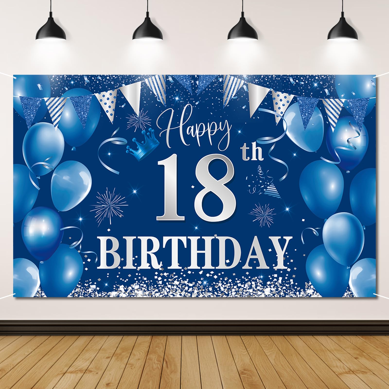 Poster Benvenuto Compleanno Decorazioni 18° Compleanno - Striscione \, image size:1600x1600