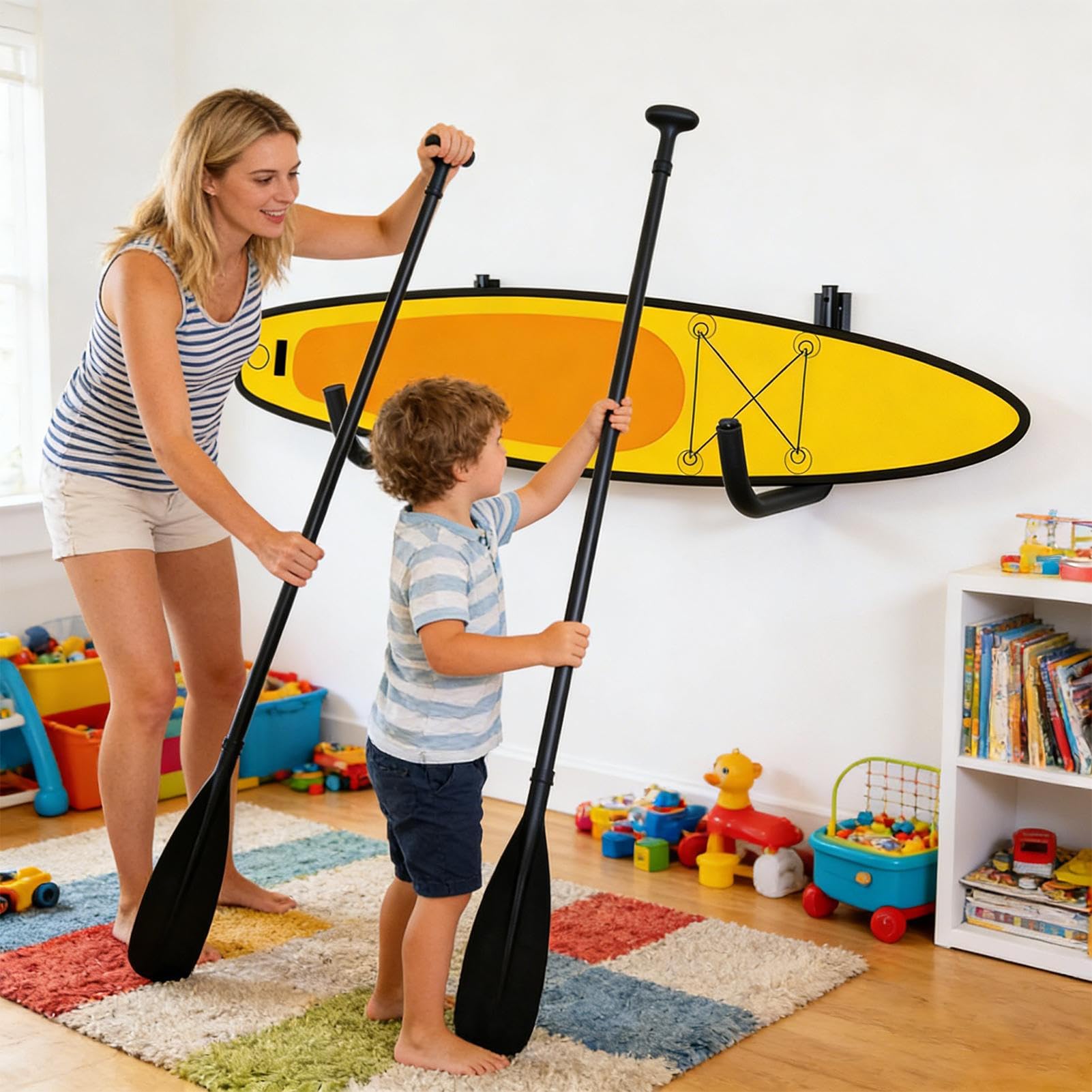 na kajak, 1 para wytrzymałych organizerów, na deskę surfingową, montowany na ścianie, do mieszkania, akademika, deski surfingowej, kajaka, wakeboardu, łodzi, roweru