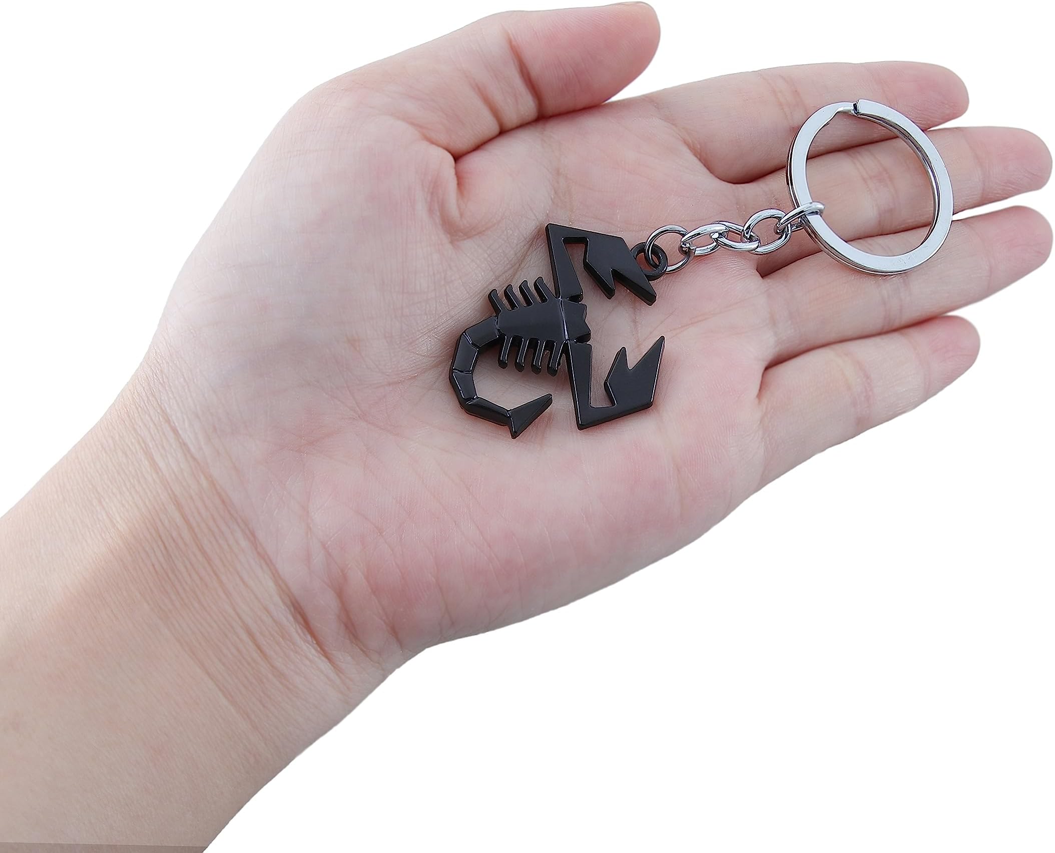 1PCS 3D Scorpion Emblem Badge Car Side/Rear/Front Decorations Metal Sticker Decals Logo (Keychain-Black)