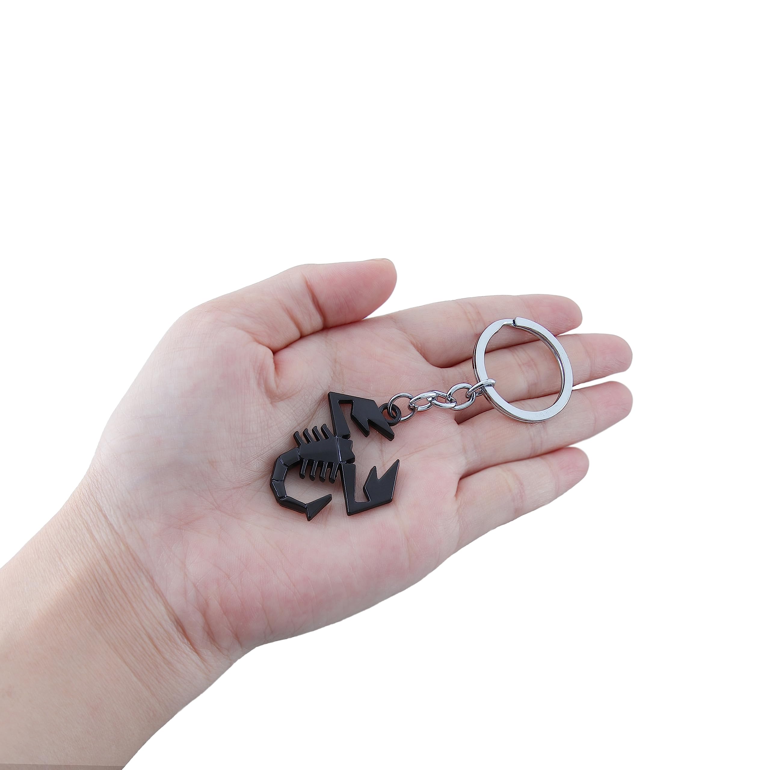 1PCS 3D Scorpion Emblem Badge Car Side/Rear/Front Decorations Metal Sticker Decals Logo (Keychain-Black)