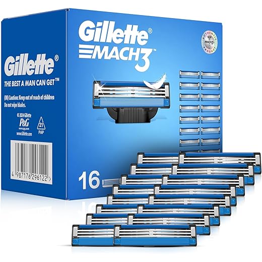 Gillette Mach 3 Shaving Blades Pack of 16