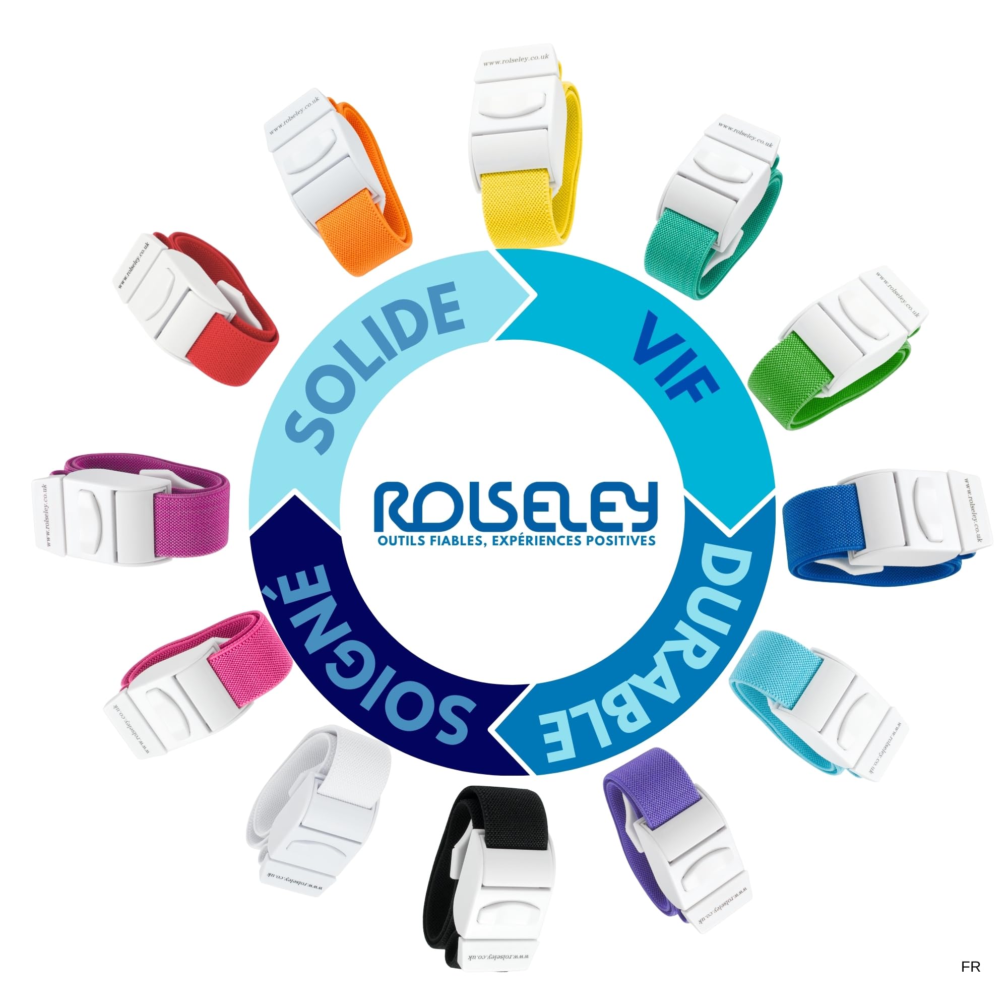10 Garrots automatiques en 10 couleurs différentes de Rolseley