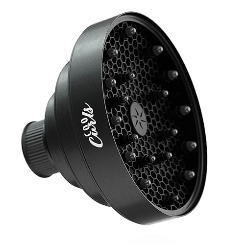 Miniatura 2 de Cooboard CooCurls - Difusor de cabello | Accesorio plegable ovalado grande para secador de pelo para rizos de calidad de salón en casa, tamaño más