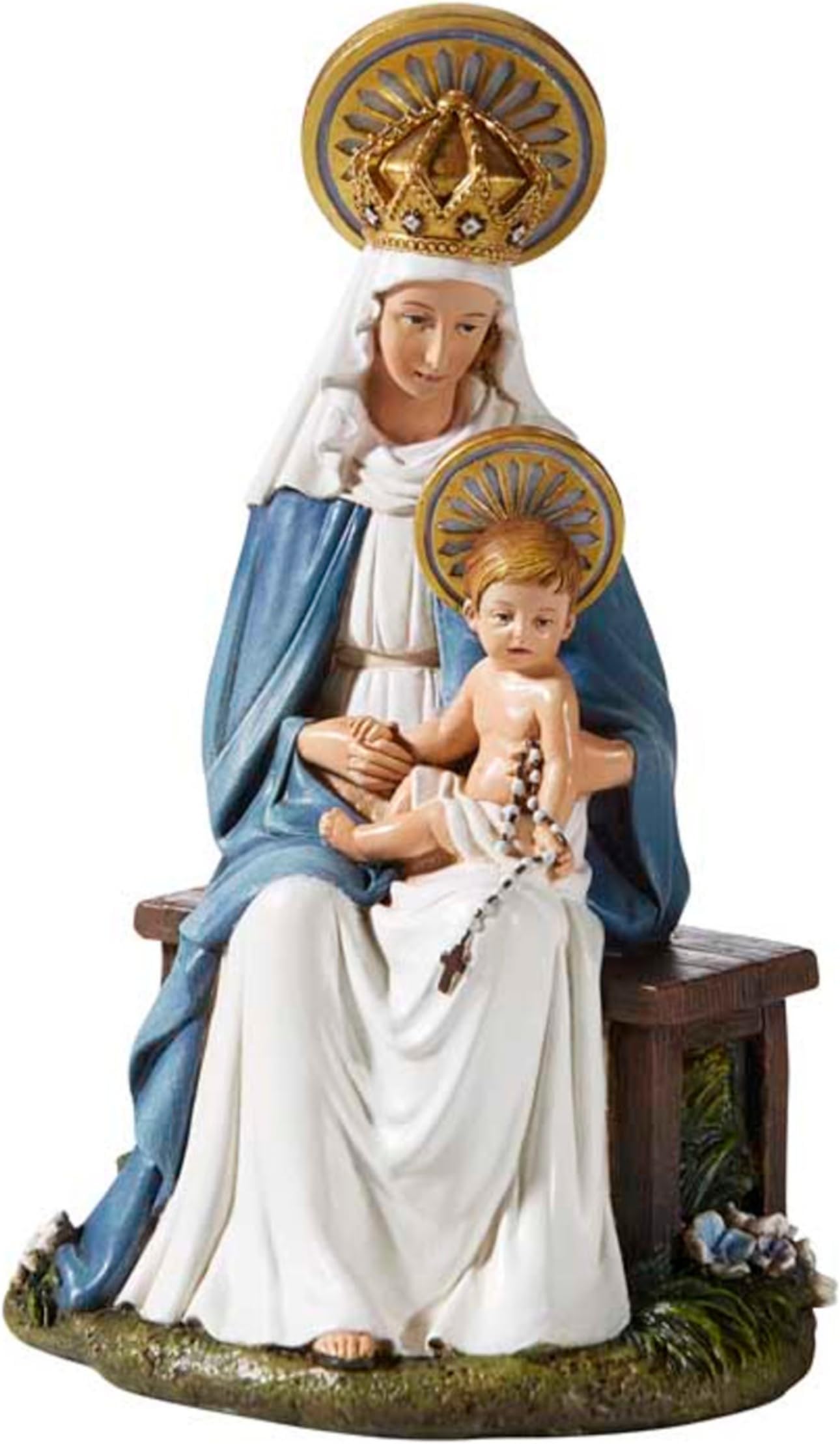 hummel Resin Seated Madonna and Child Figurine Inspired by Sister M.I, 6 1/2 Inch