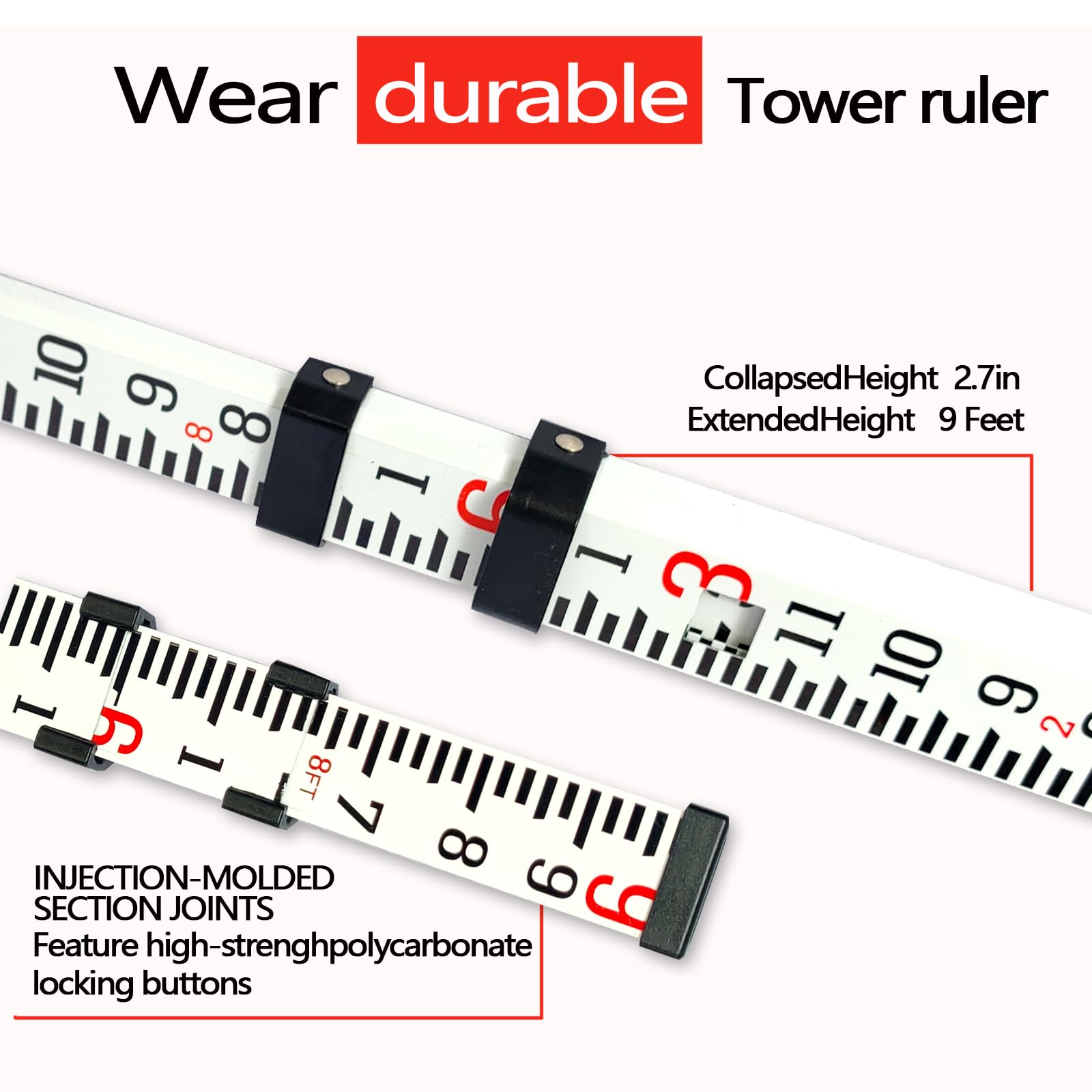 9-Foot Aluminum Grade Rod - Survey Pole -5