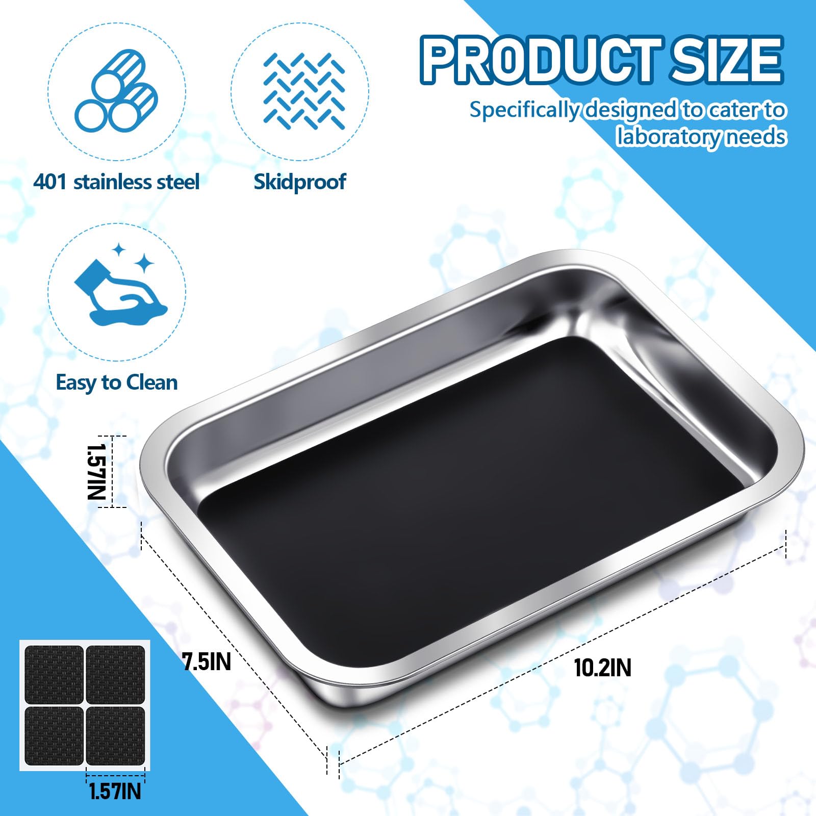 Conelist 1 Set 10.2 x 7.5 Inch Dissection Pan with Wax, Black — Amazon image 2