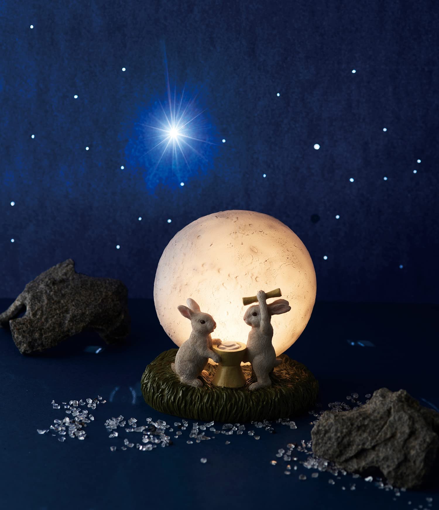Moon rabbit様御専用お値下げ２点おまとめイギリス購入素敵な陶器製ライト Amazon.co.jp: セトクラフト㈱ インテリアライト 月うさぎ SR