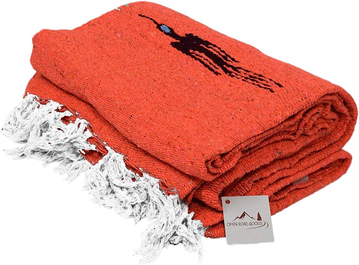 Open Road Goods Yoga Blanket Thick Mexican Thunderbird