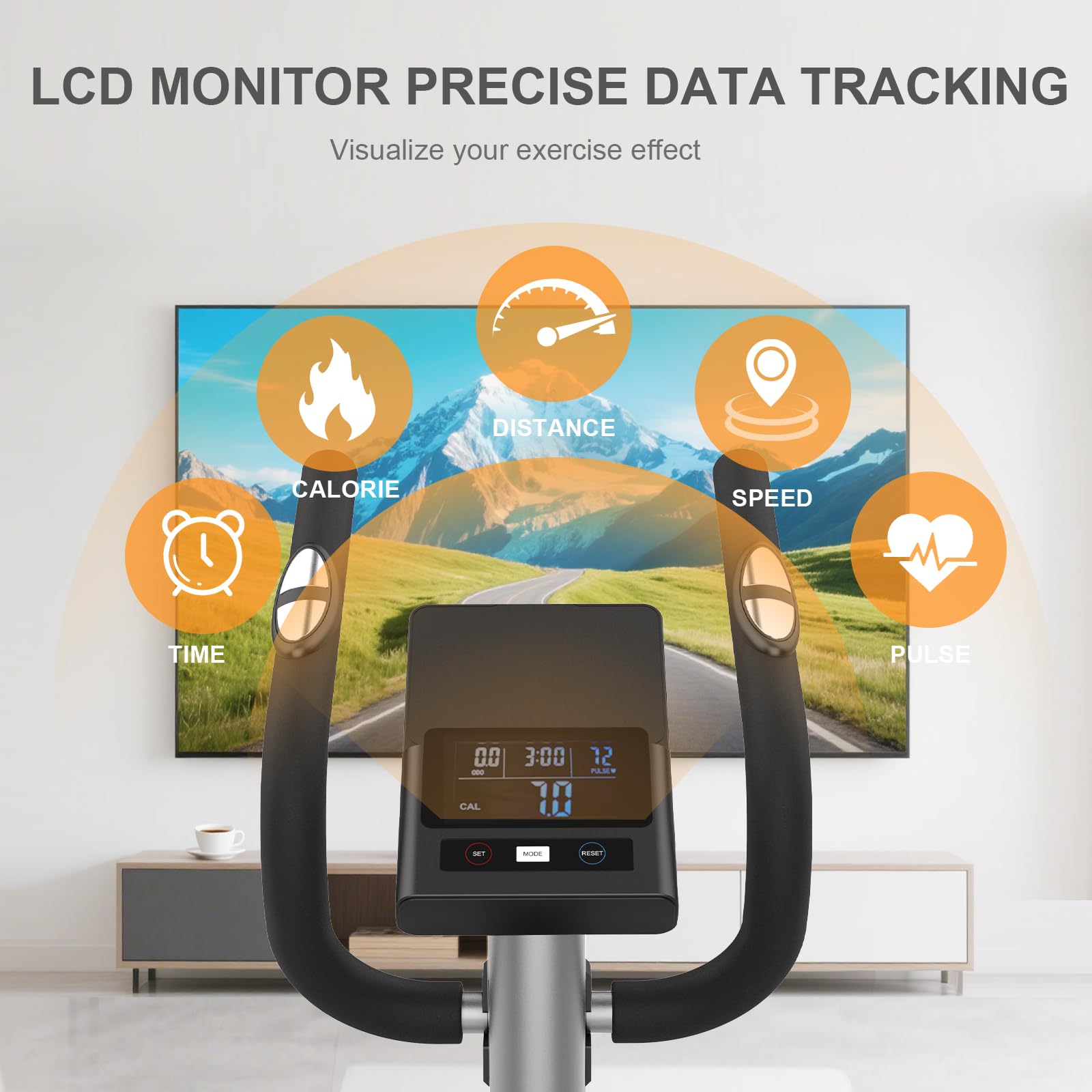 Neezee Crosstrainer für Zuhause mit Bluetooth-App,16-Stufiger Widerstandsstufen,6 kg Magnetischem Schwungrad,Ellipsentrainer mit LCD-Monitor,Pulssensor,Flaschenhalter-Gerätehalterung
