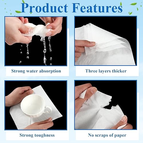 Miniatura 3 de Crtiin Paquete de 50 pañuelos de repuesto para visera de automóvil, para servilletero, toalla facial para viajes de visera solar, suave y liso, 3