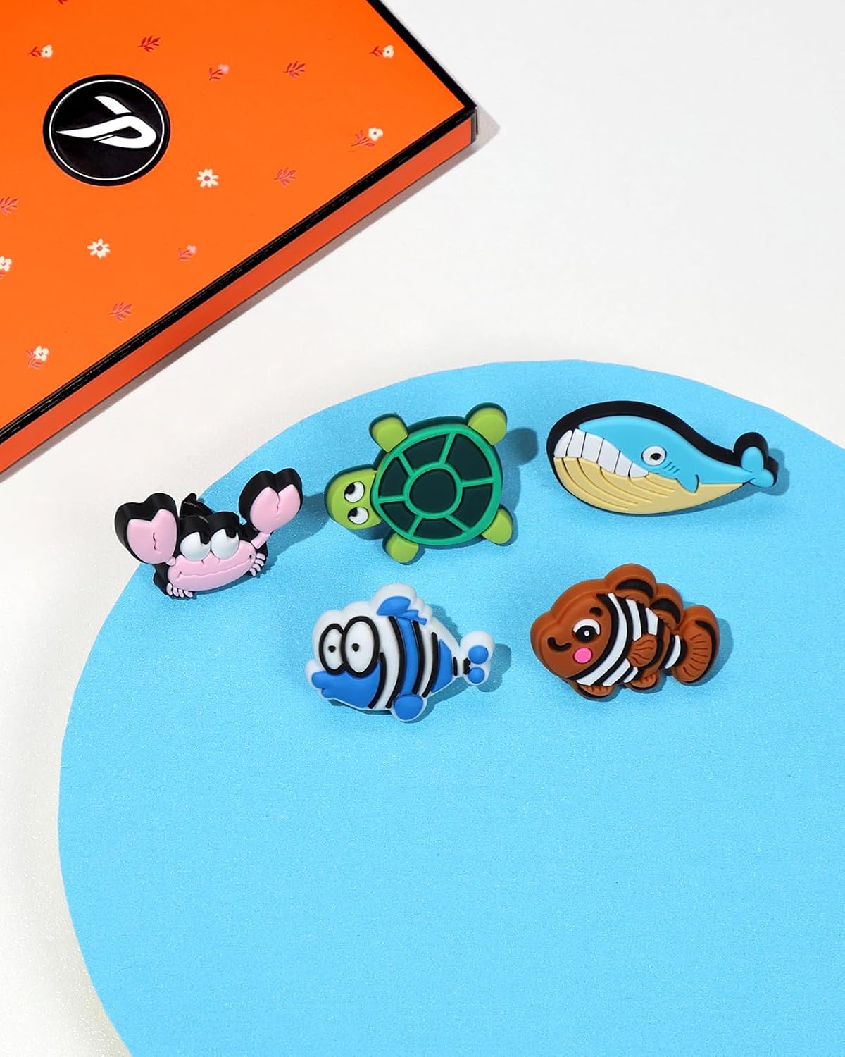 Plifal 5 Pieces Stethoscope Charms Tag for Nurse - Cute Sea Animals Stethoscope Charm Label Fit for Littmann Tropical Accessories, Present for Pediatric Doctor, Medical Worker, Nursing Graduation