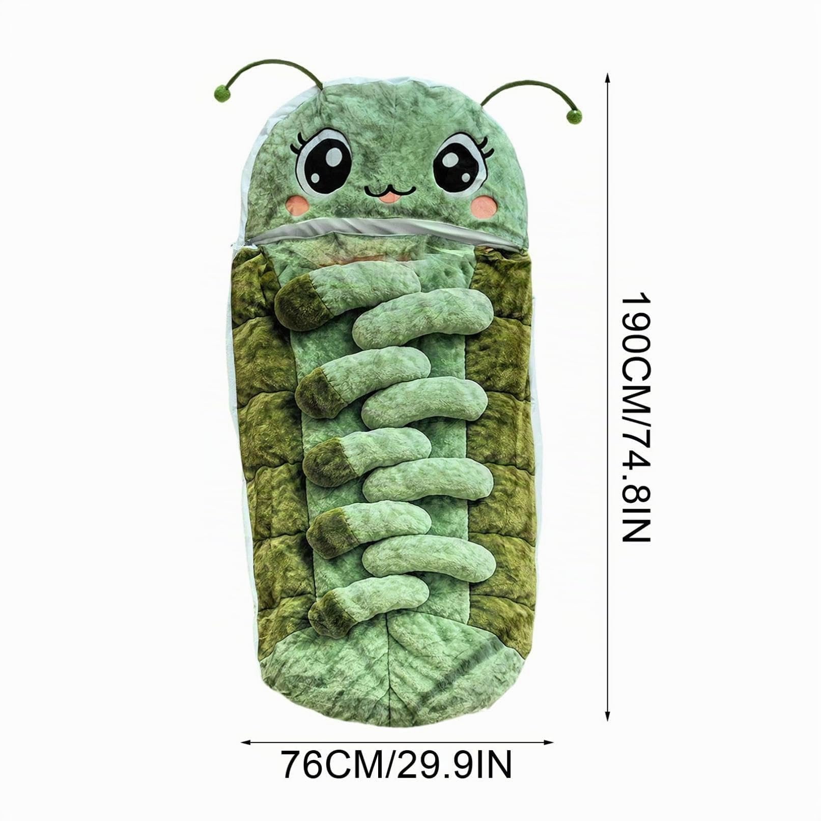 Hugging Caterpillar Schlafsack Plüsch Kokon Ganzkörperliege Indoor Nap Pod Zugkordel Umarmungssystem Lesenest Tierschlafsack Erwachsene