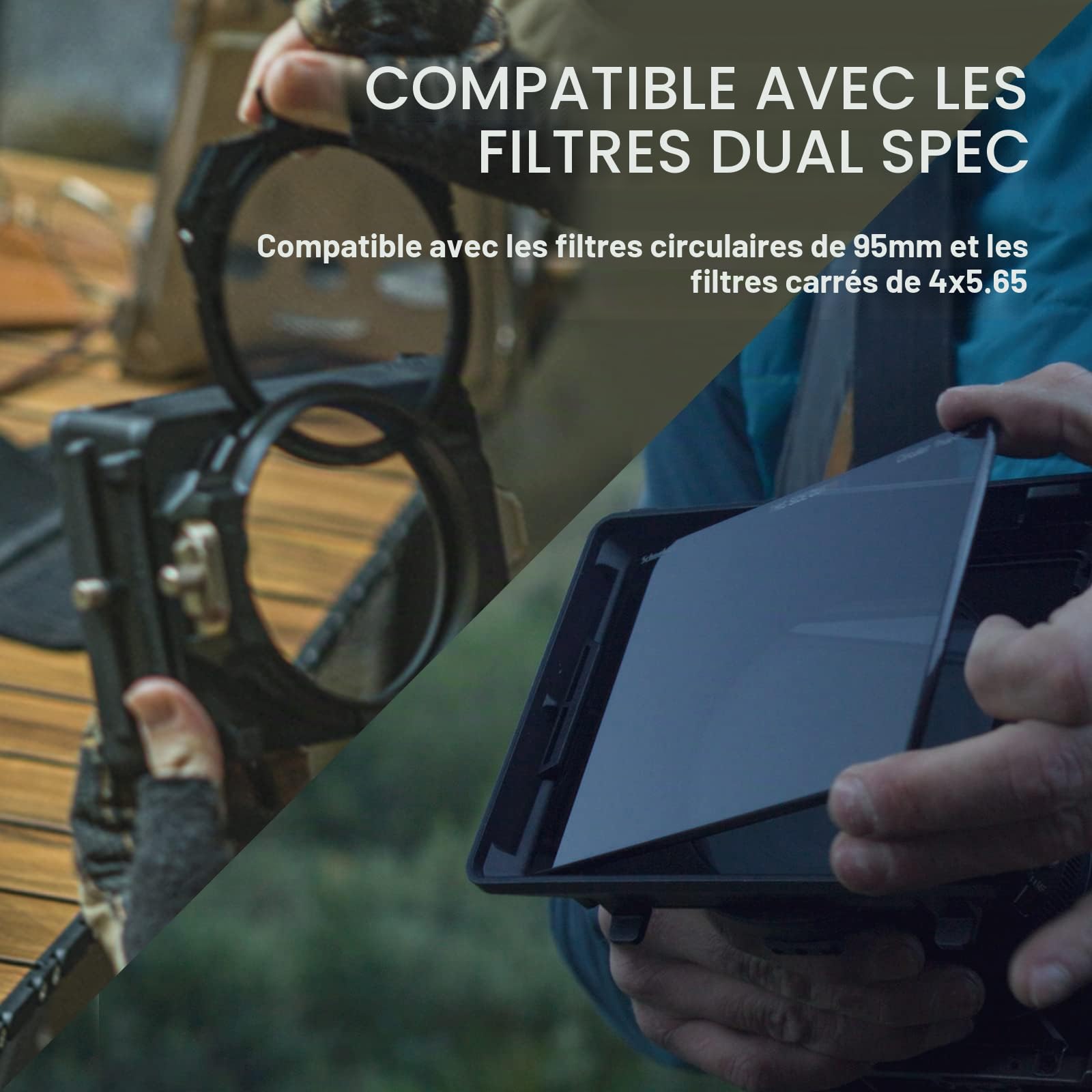 Tilta Mirage Matte Box Cadre de Filtre Circulaire 95mm pour appareils Photo Reflex numériques sans Miroir, avec Bague Adaptateur d'objectif 67mm/72mm/77mm/82mm MB-T16