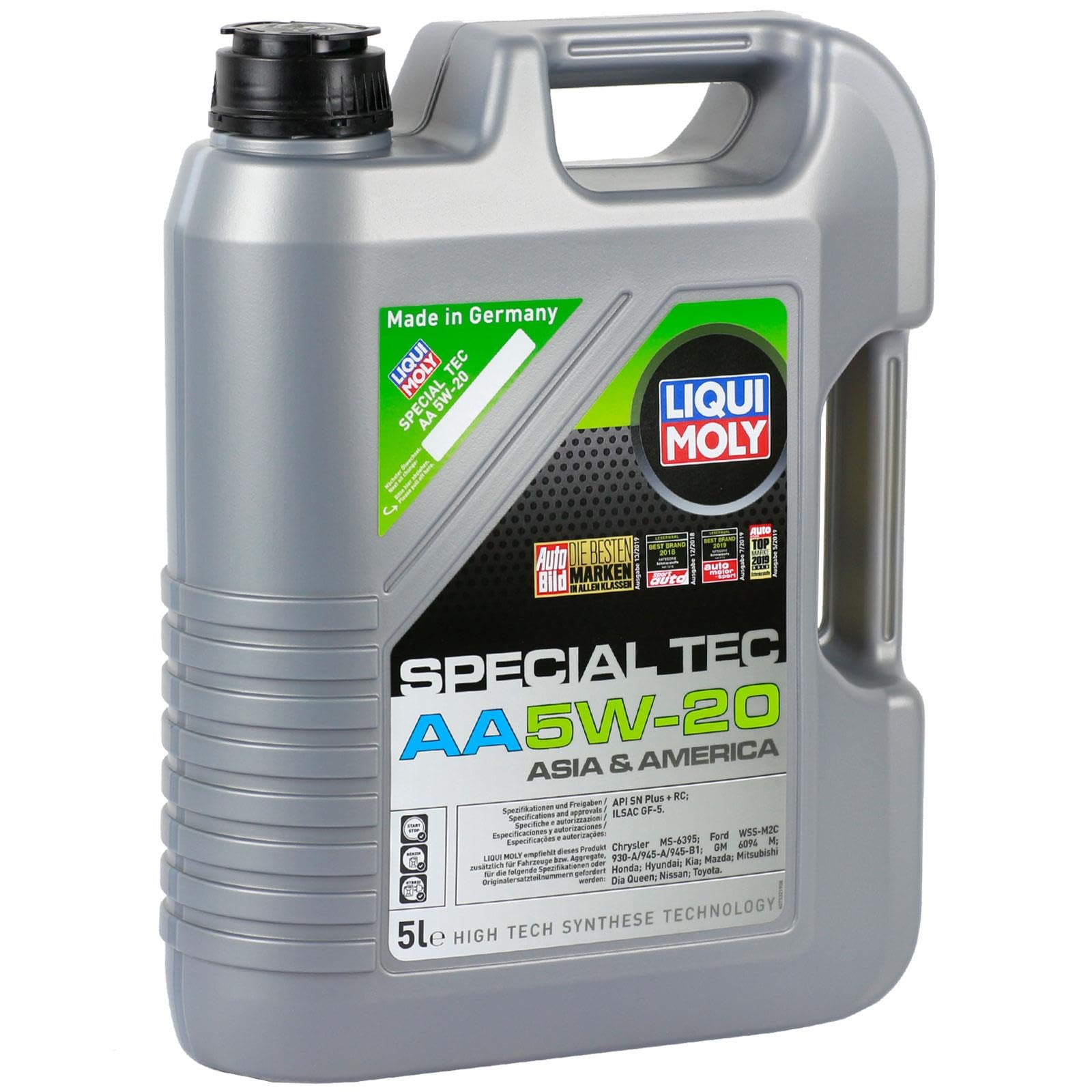 LIQUI MOLY Huile moteur Special Tec 5W-20 API SQ AA 1 L Compatible avec JEEP GRAND CHEROKEE IV WK, WK2, HYUNDAI Tucson TL, TLE, FORD Ranger Mk3 TKE, TOYOTA Yaris 3/5 portes P9