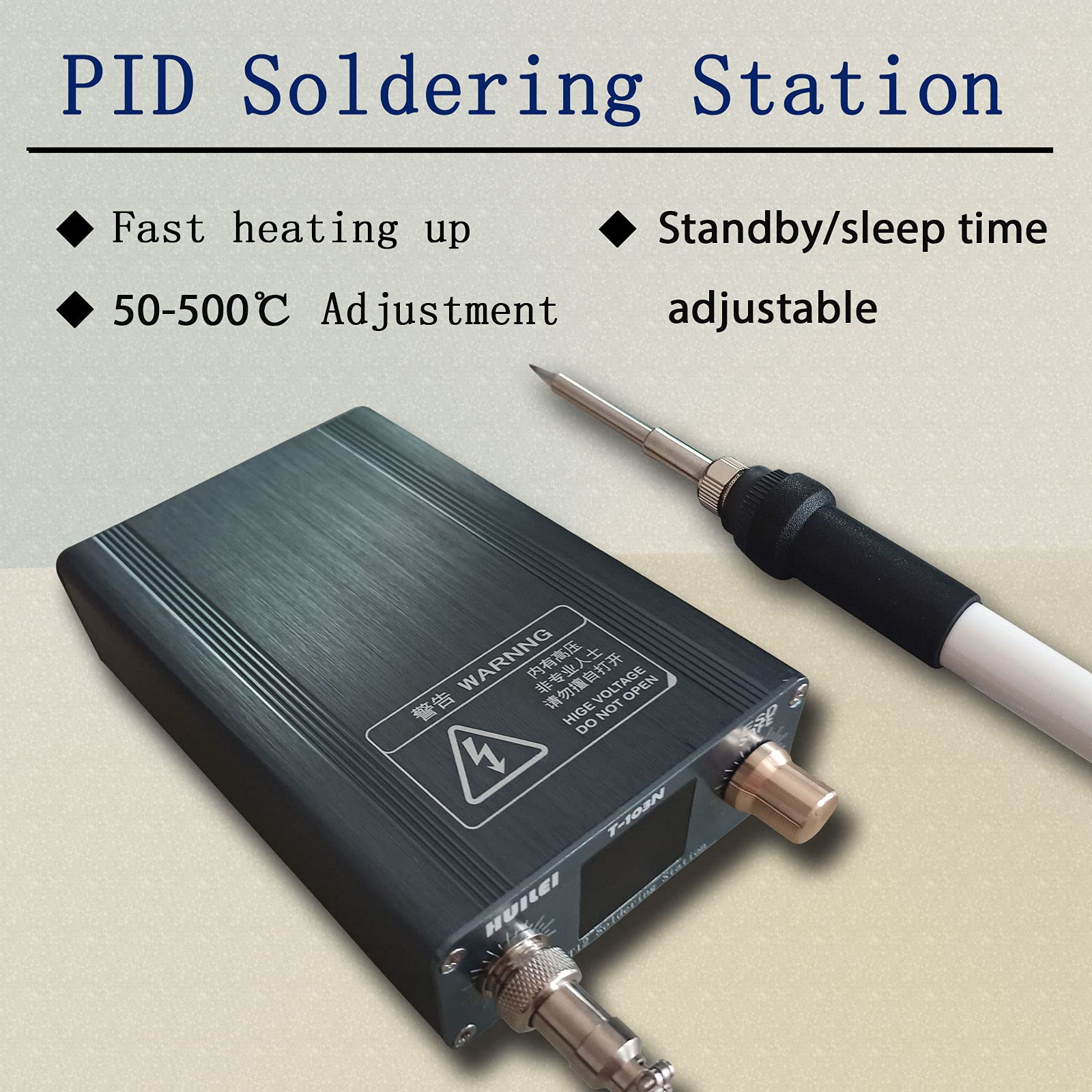 T12 soldeerstation 75 W soldeerbout set met lcd-display 150-450 ℃ instelbare temperatuur soldeerbout solderingsstation constante temperatuur met 3 extra soldeerpunten voor school, laboratorium