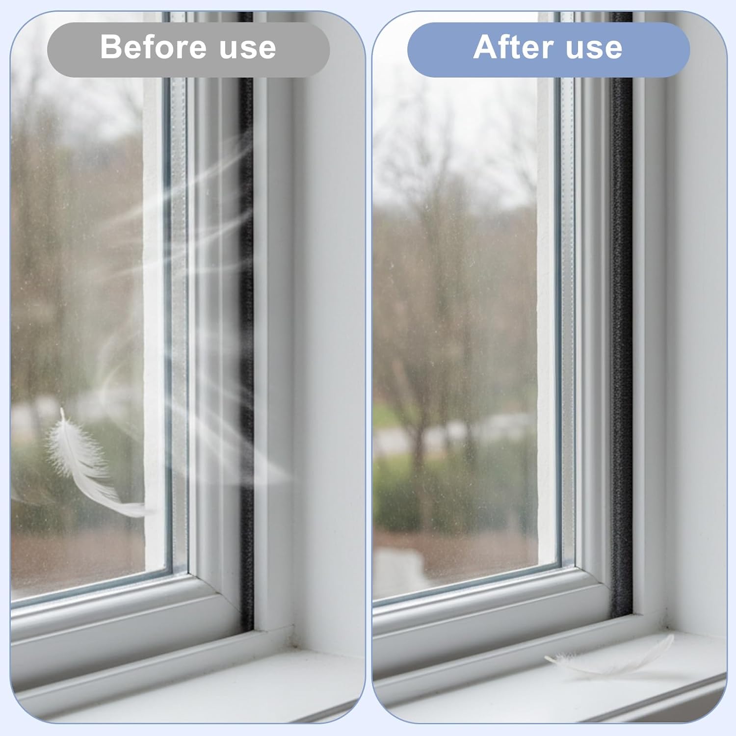 Weather Stripping Door Window Brush Seal, 16.5FT Self-Adhesive Window Inserts Felt Weather Noise Canceling Windows Inserts Strip Sliding Door Insulation Stripping Soundproofing 0.35 x 0.2in