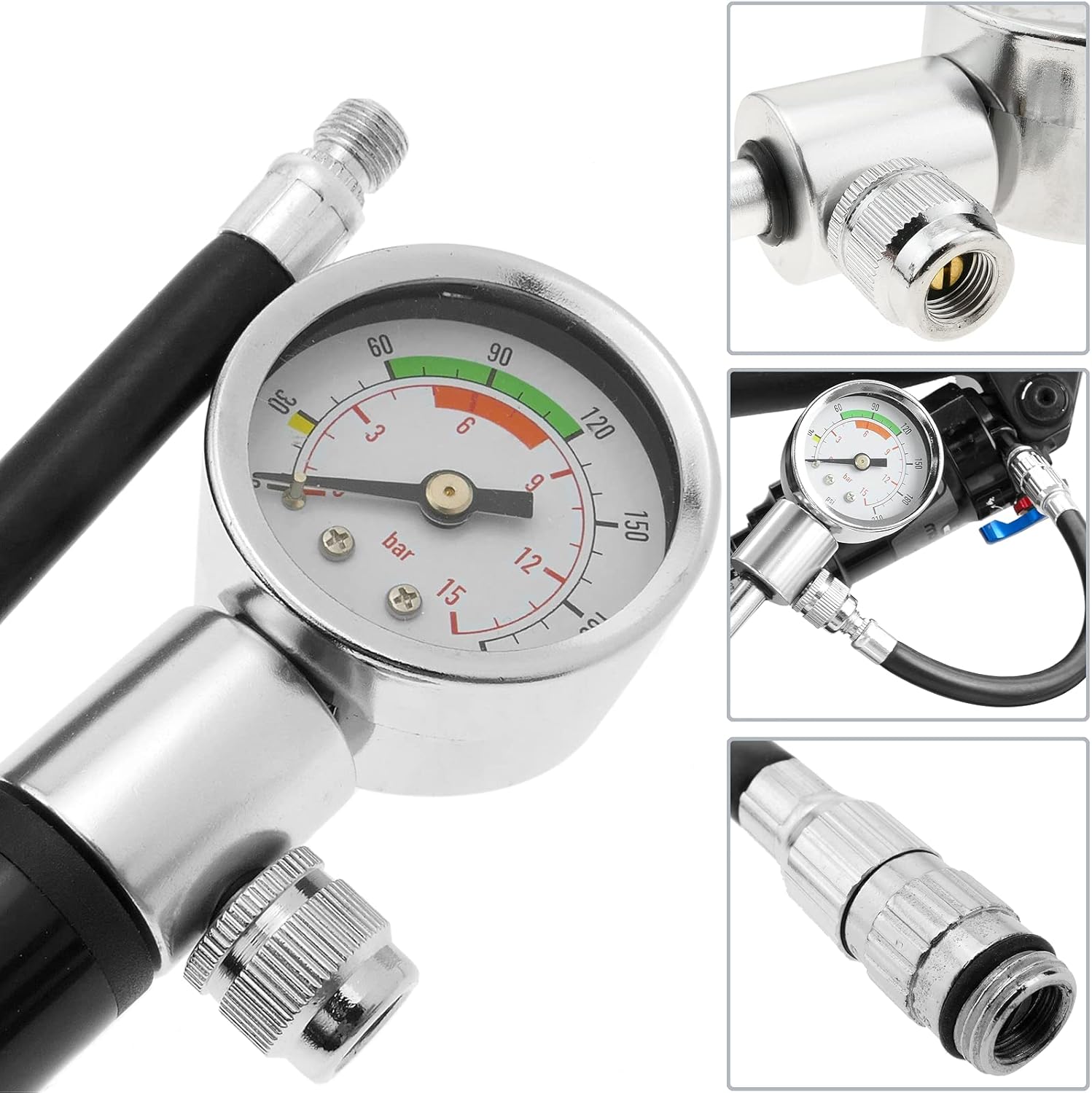 PrimeMatik High Pressure Fork Pump to inflate shock absorber. Bicycle