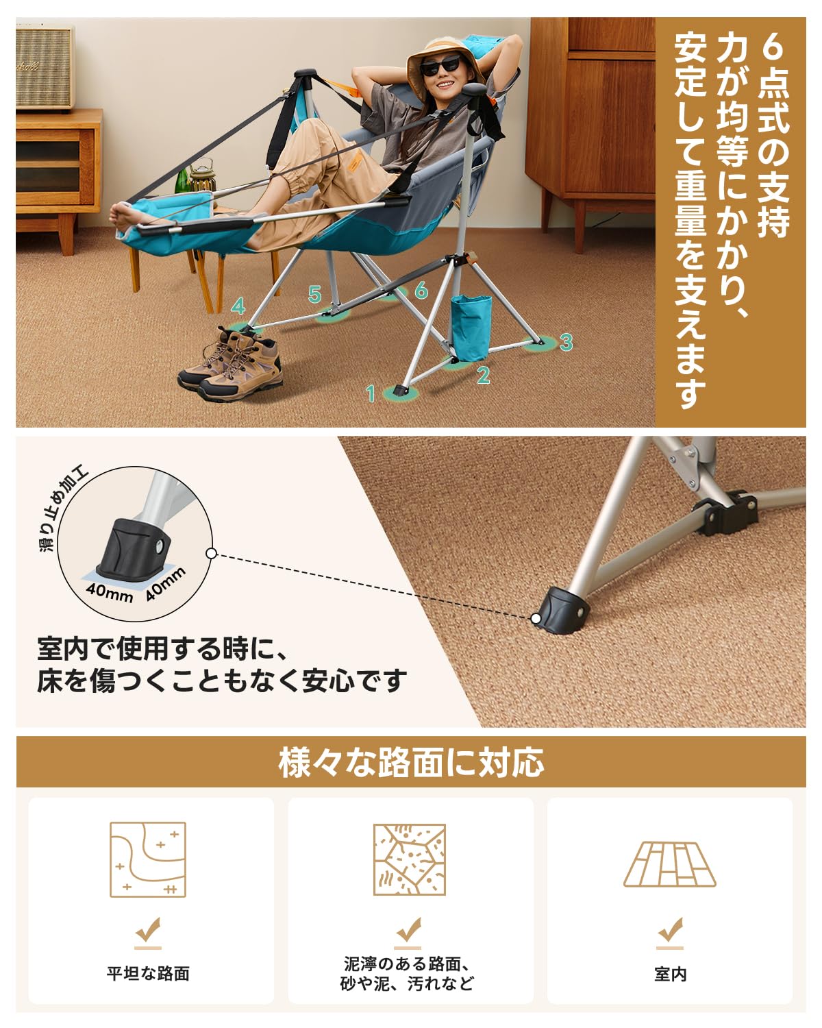 Amazon.co.jp: KingCamp ゆらゆらハンモックチェア アウトドア
