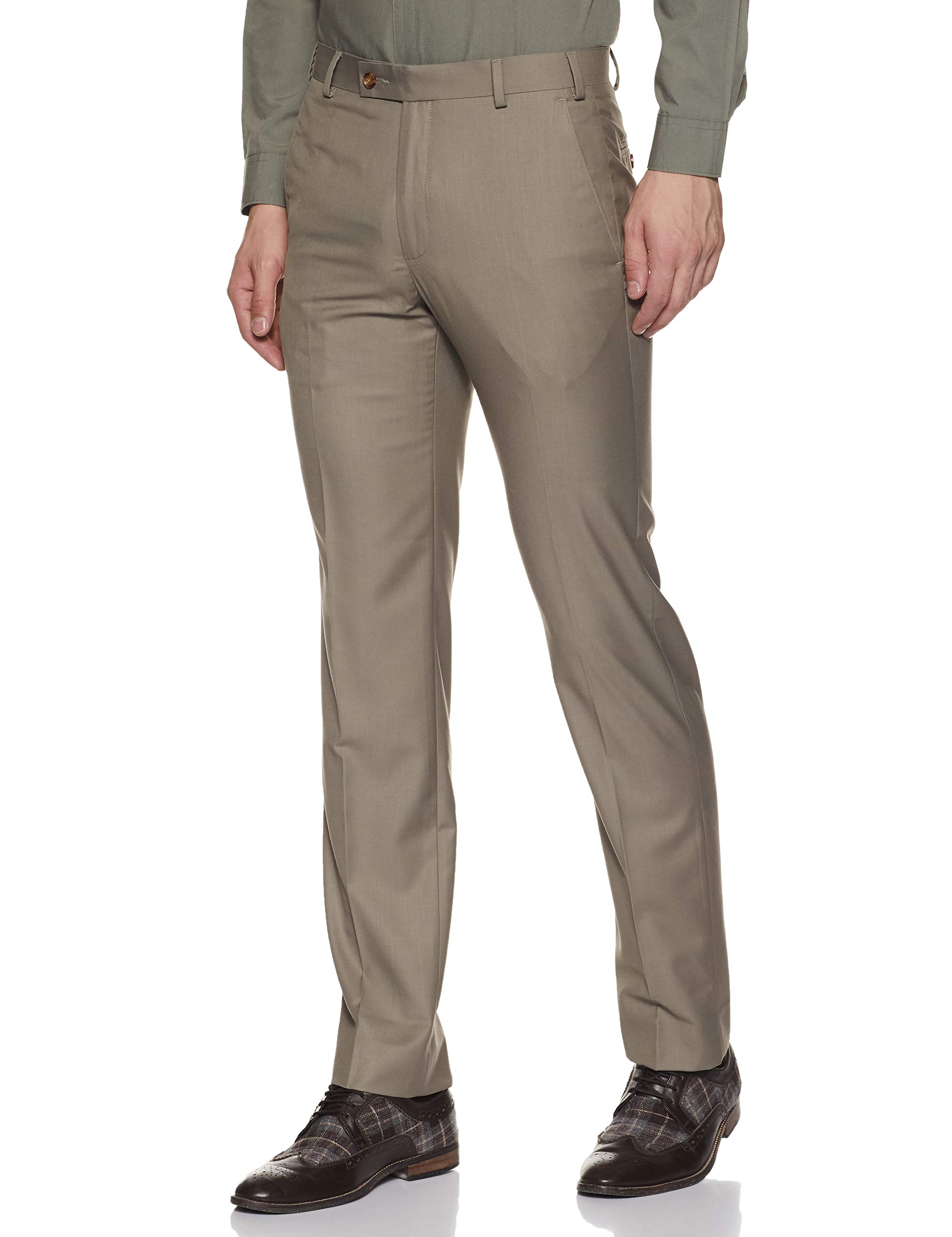 park avenue Men's Slim Fit Mid Rise Trouser-picture-34