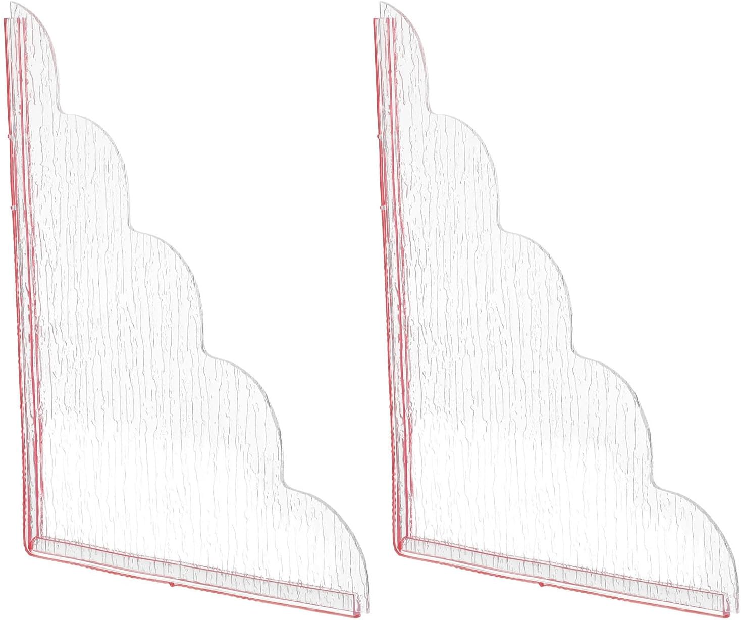 Angoily 2pcs Acrylic Splash Guard for Bathtub and Kitchen Sinks with Elegant Tree Pattern Design, 9x11.4 Inches Waterproof Corner Drip Guard, Easy Installation and Tub Protection