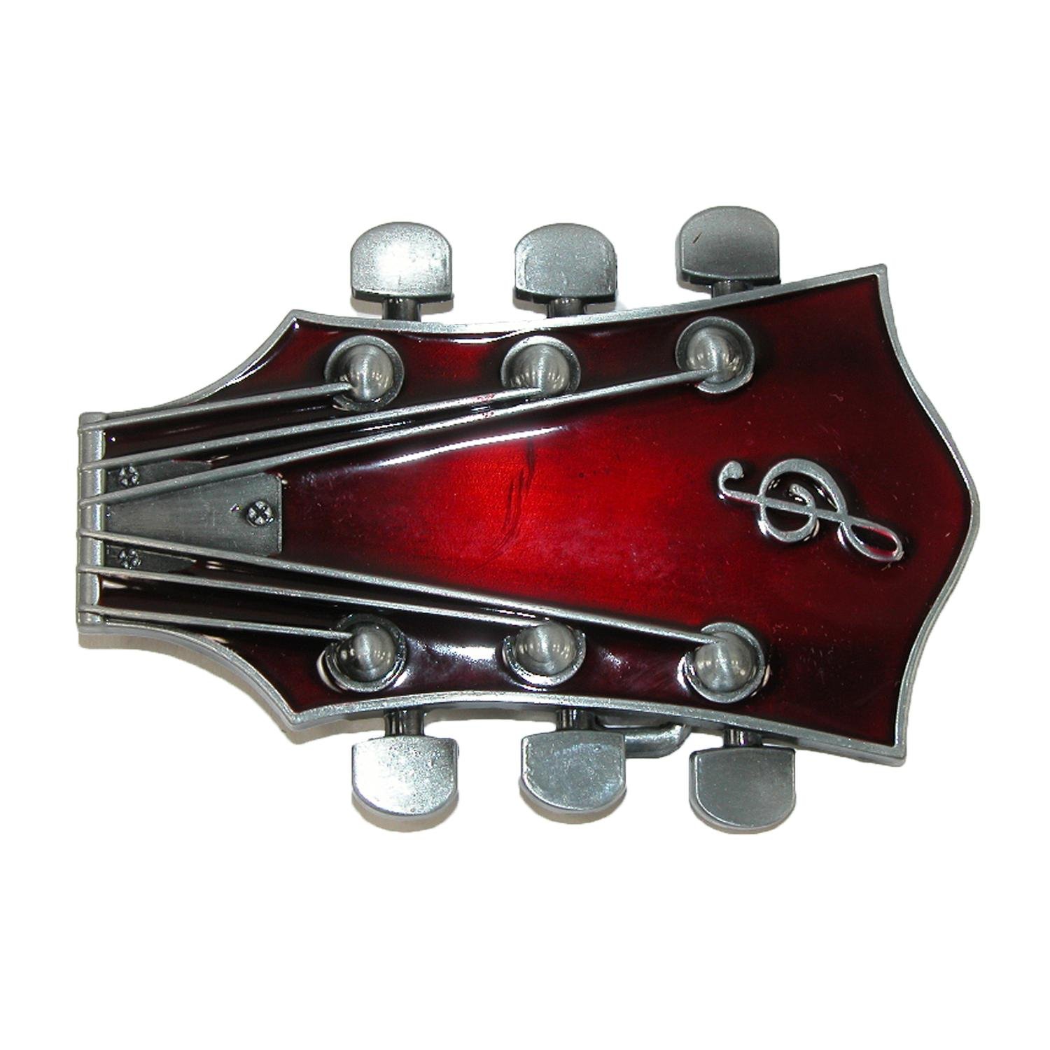CTM Guitar Head Belt Buckle, Red