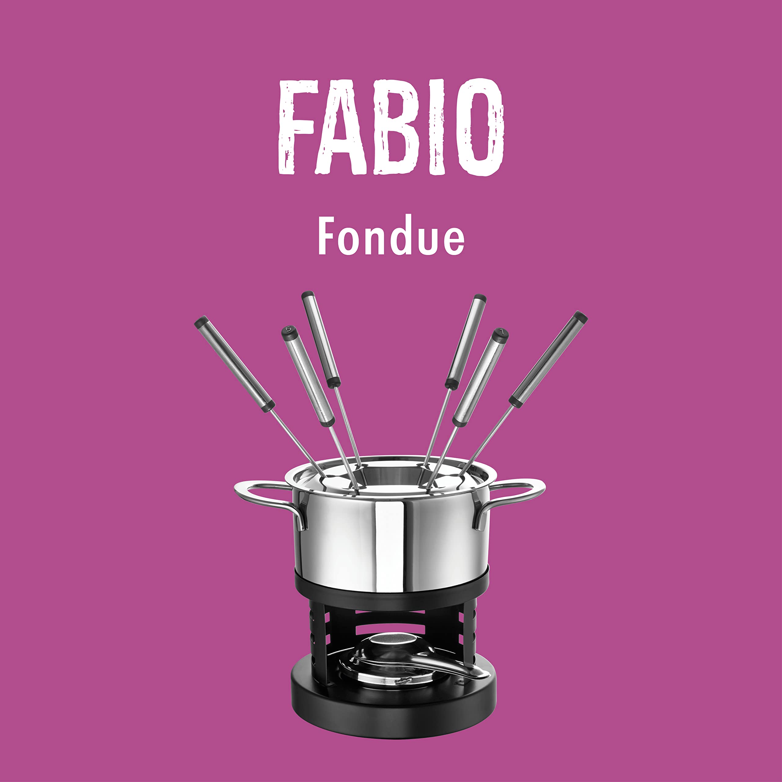 ROHE-Germany 208291-16 Fabio Fondue 16 cm Ø, Edelstahl, 1.8 liters