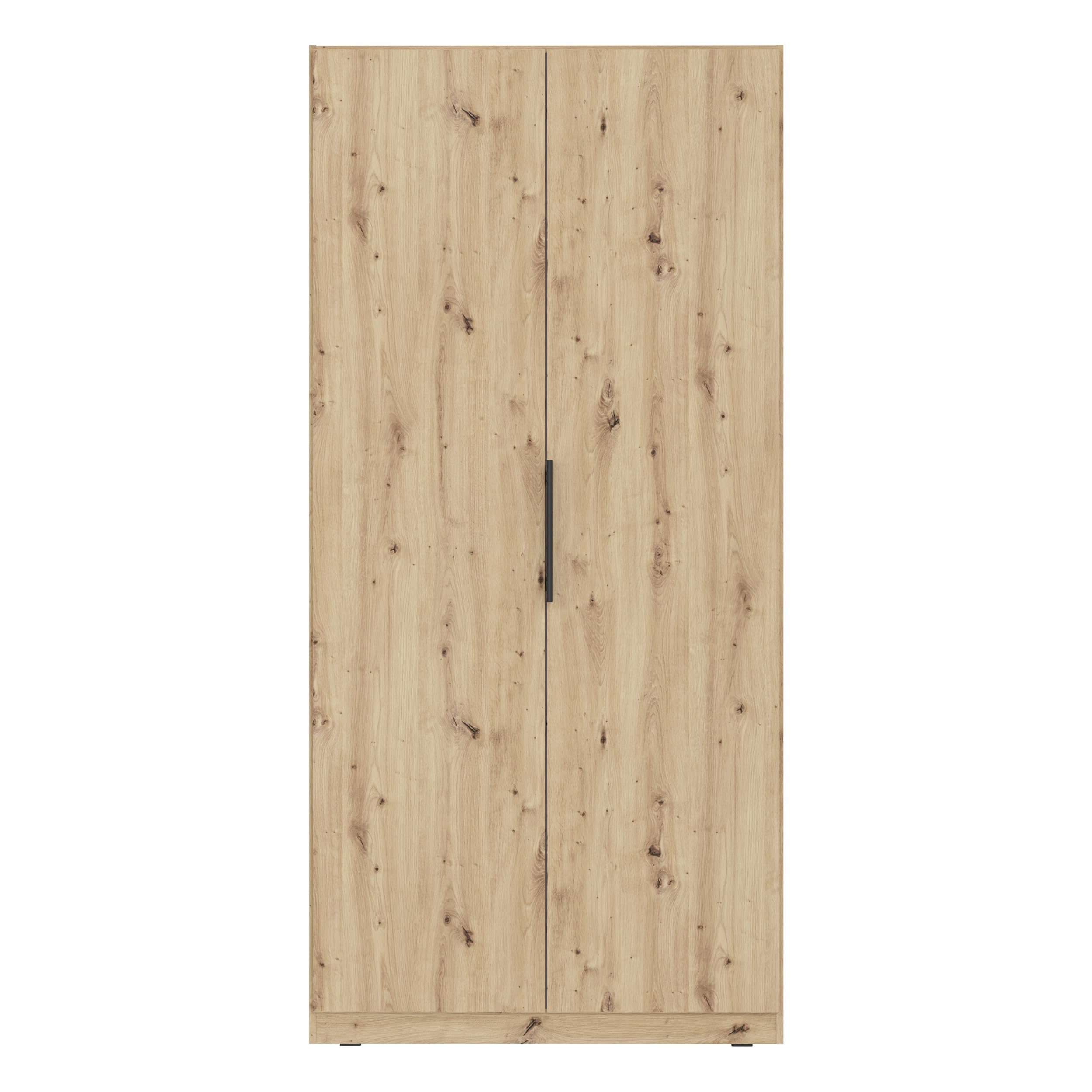 FORTE CADIXO Kleiderschrank 100, 2-türiger Drehtürenschrank, Holzwerkstoff, Artisan Eiche Dekor, 100,9 cm breit, 212,9 cm hoch, 58,9 cm tief
