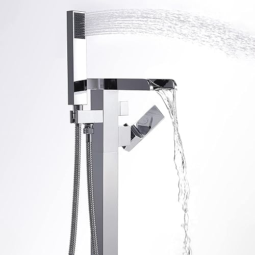 Miniatura 5 de Ove Decors Infinity Chrome - Grifo de bañera residencial independiente de 1 manija con ducha de mano