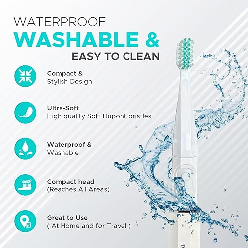 Miniatura 6 de Cepillo de dientes eléctrico Quick Sonic para adultos  Cepillo de dientes inteligente con batería recargable para limpieza profunda con manchas