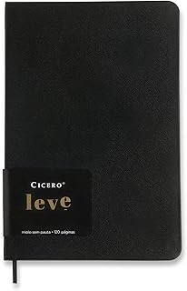 Caderneta Ciceros Leve Classica Sem Pauta 14X21 Preto, Cicero