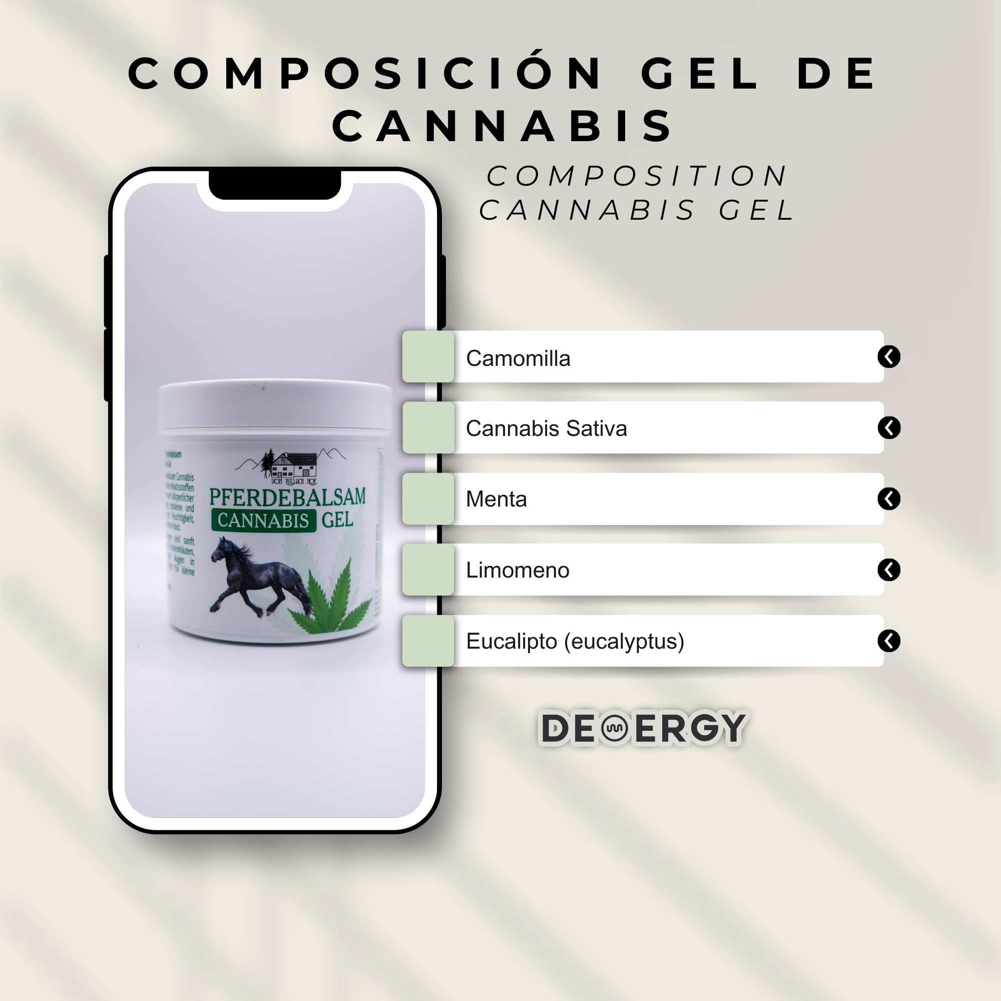 DEMERGY® Crema De Cáñamo para Alivio del Dolor en Articulaciones y Músculos | Formulada con Aceite de Cannabis para Masajes | Producto con Efecto Relajante Muscular | Unisex – Todas las Edades