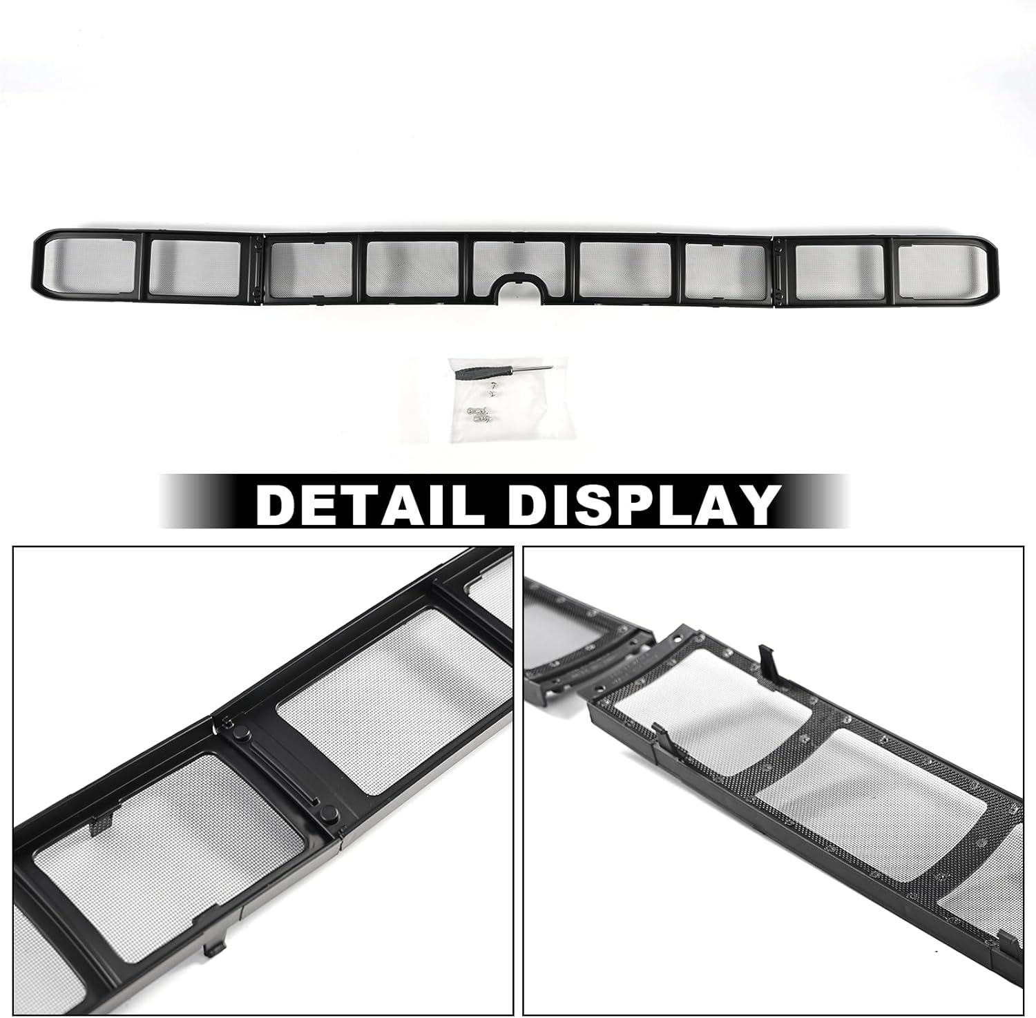 3Pcs Grille Mesh Insert Fit for R1T/ R1S Radiator Protective Mesh Grille Insert Panel Bug & Debris Protector for R1T/R1S 2022-2025