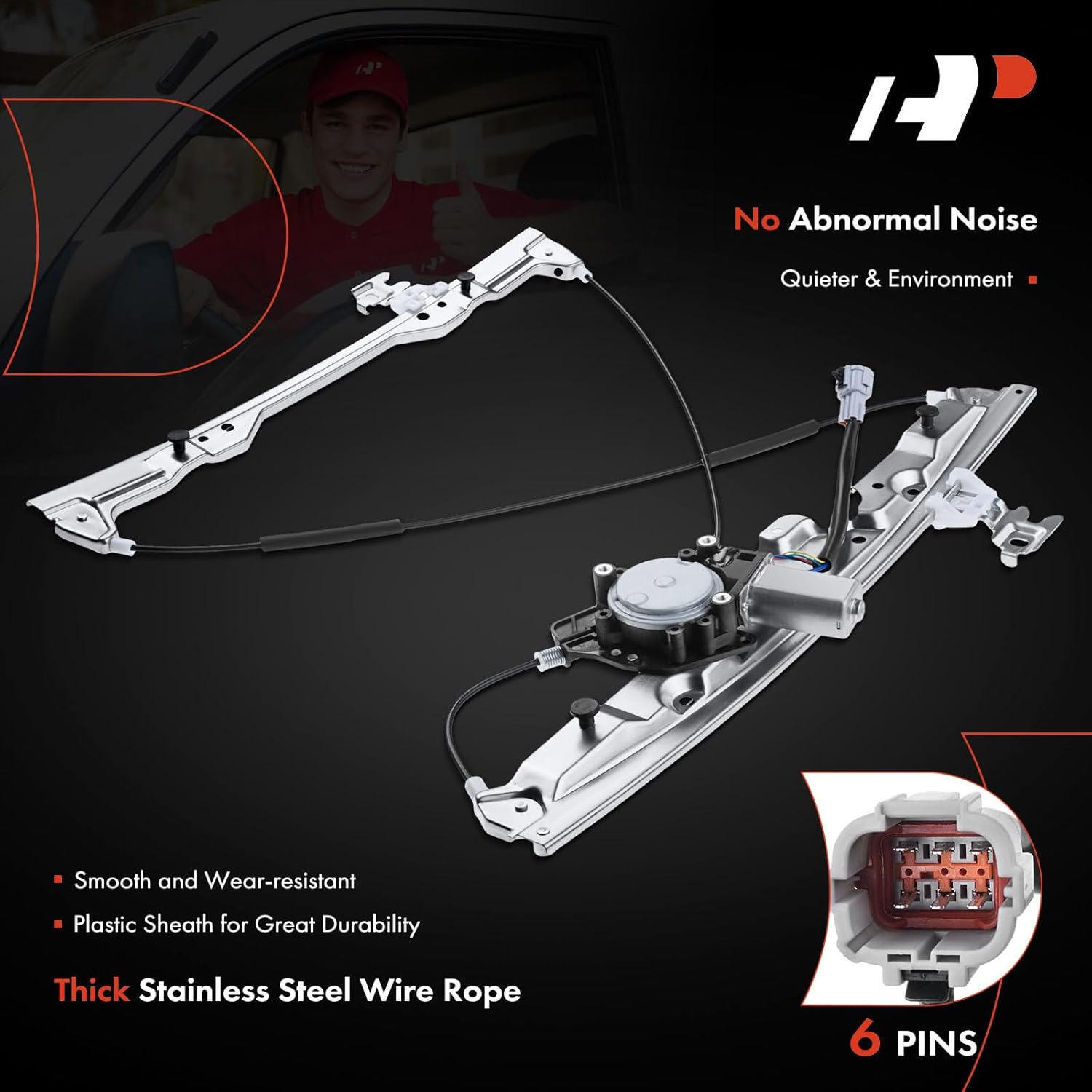 A-Premium Power Electric Window Regulator with Motor Compatible with Nissan Quest 2004-2009 Front Left Driver Side