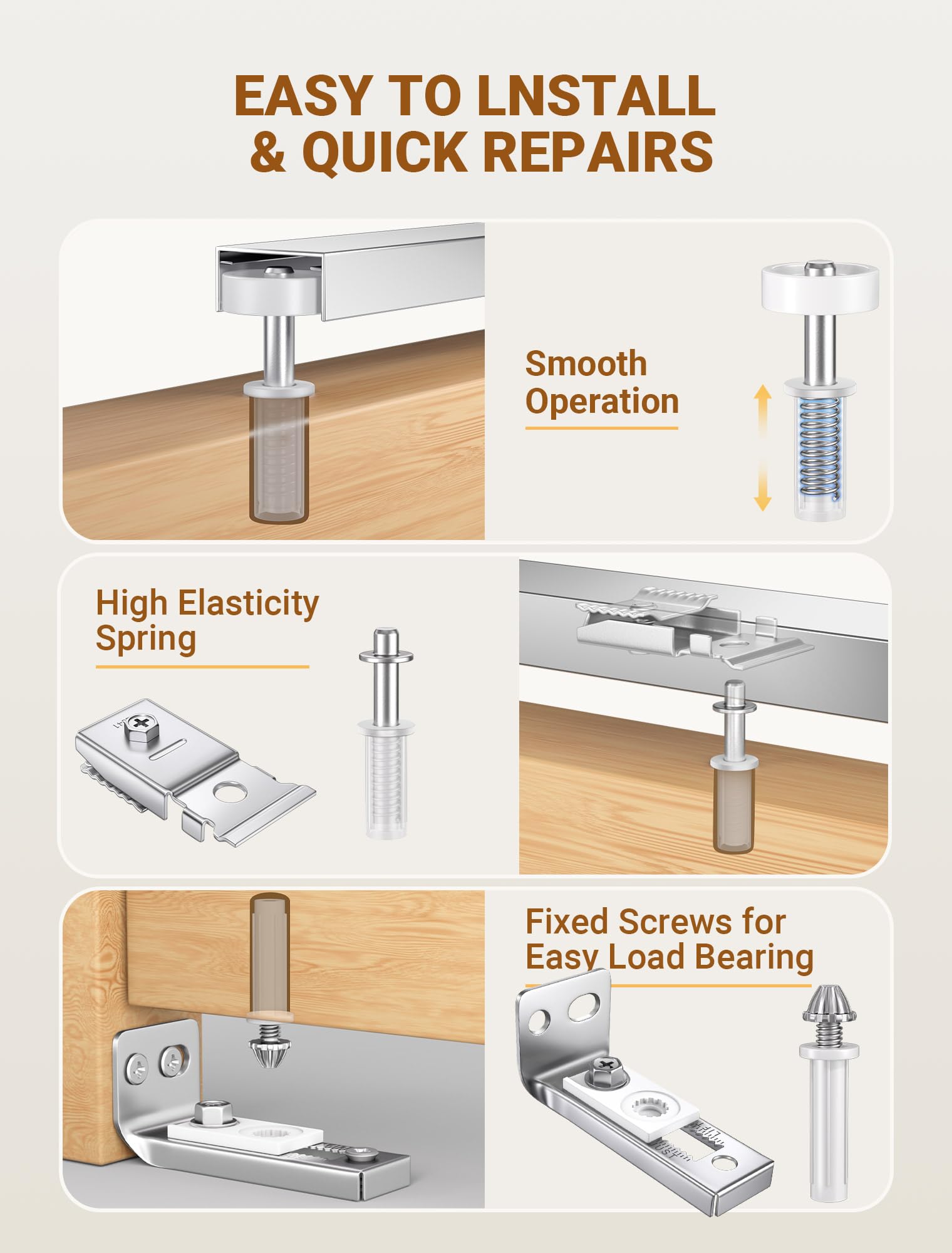 2 Pack Bifold Door Hardware Repair Kit for Folding Pocket & Accordion Door — Amazon image 5
