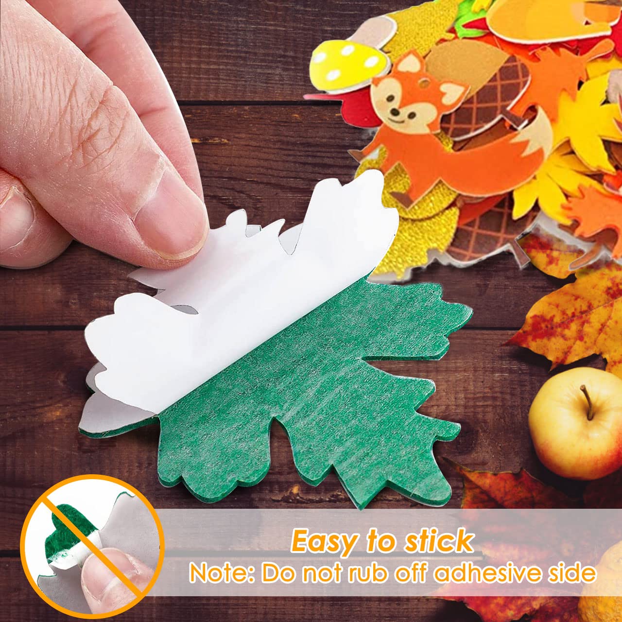 YYUEZHI Herbst Bastelset 132-teilig - Filz Bastel Set Für Kinder Mit Tieren