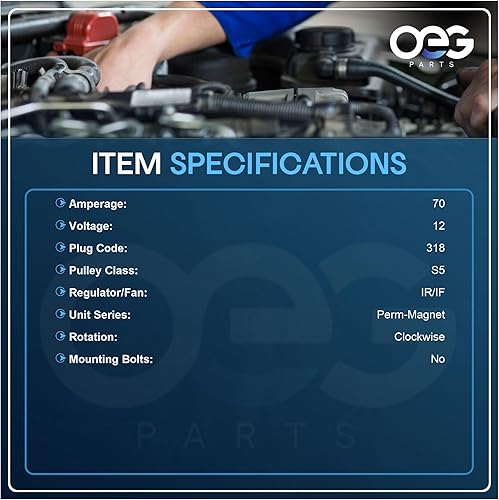 Miniatura 3 de OEG Parts Nuevo alternador compatible con Suzuki Esteem 1.8L 1999-2002, Suzuki Sidekick 1.8L 1996-1998 1012110551, 1022115070, 1022115151,